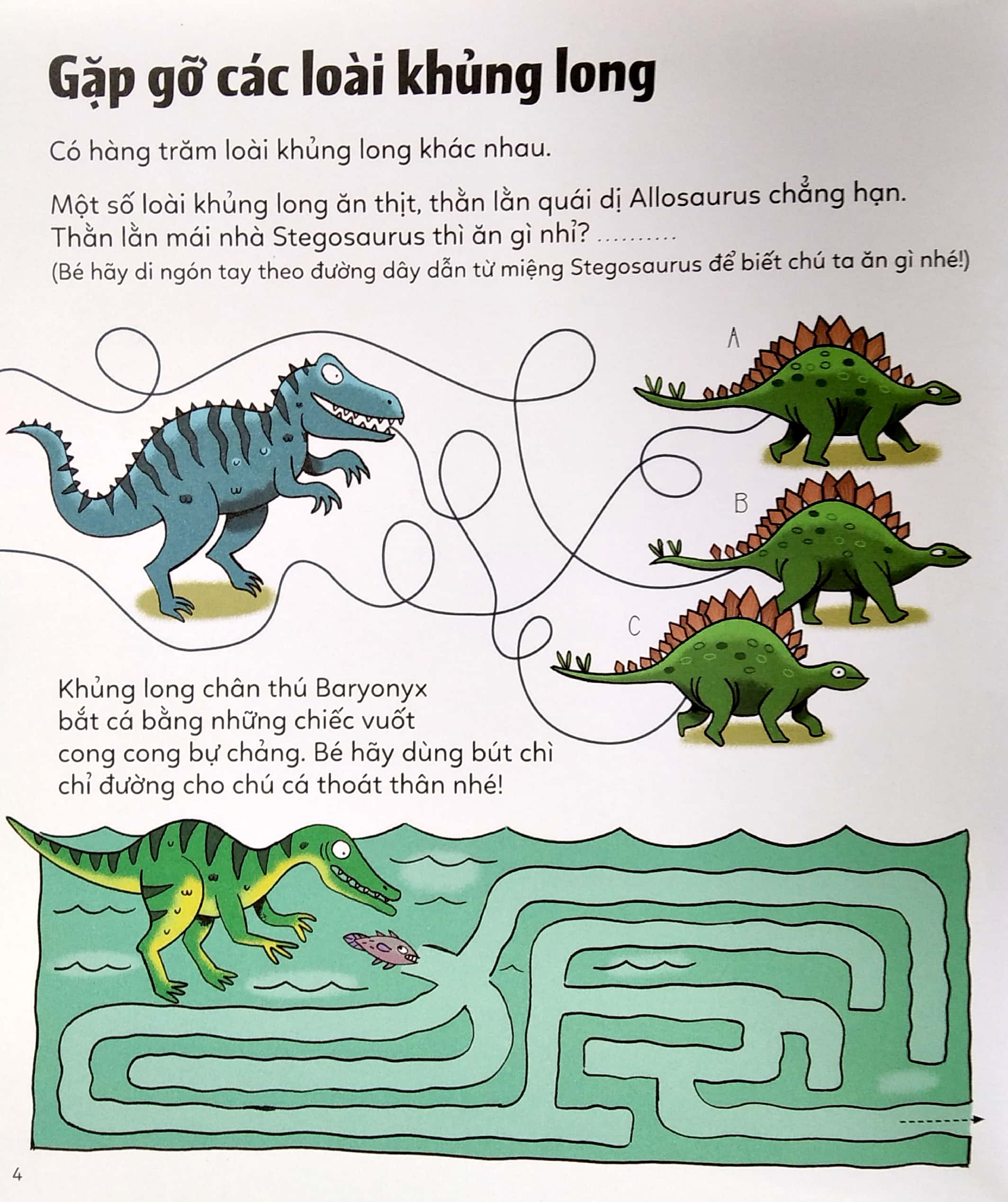 sách tương tác vừa học vừa chơi -khủng long kỳ thú