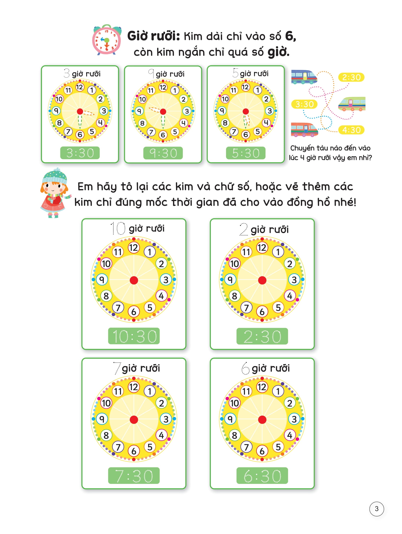 sách viết xóa thông minh - nhận biết thời gian và từ vựng