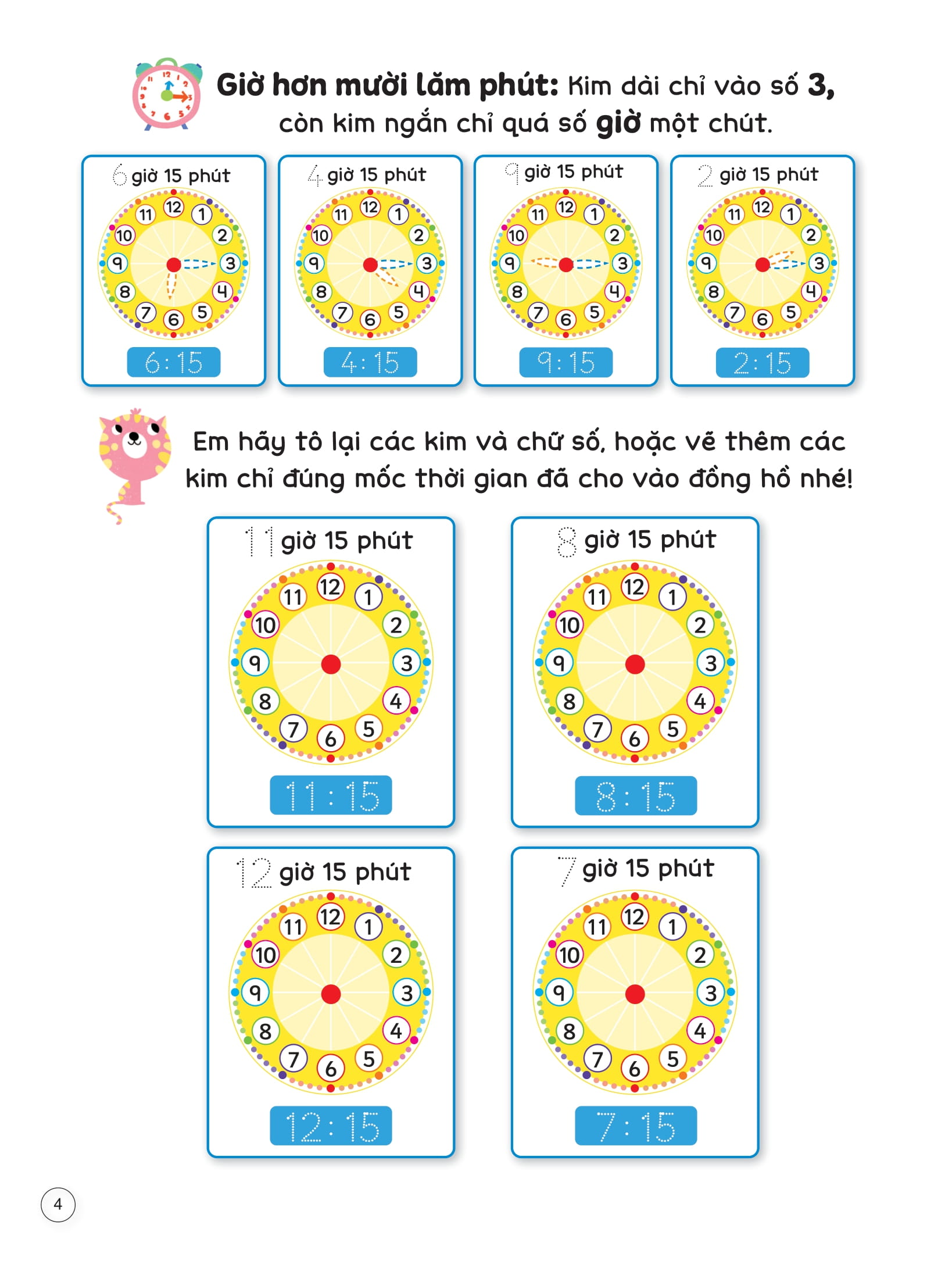 sách viết xóa thông minh - nhận biết thời gian và từ vựng