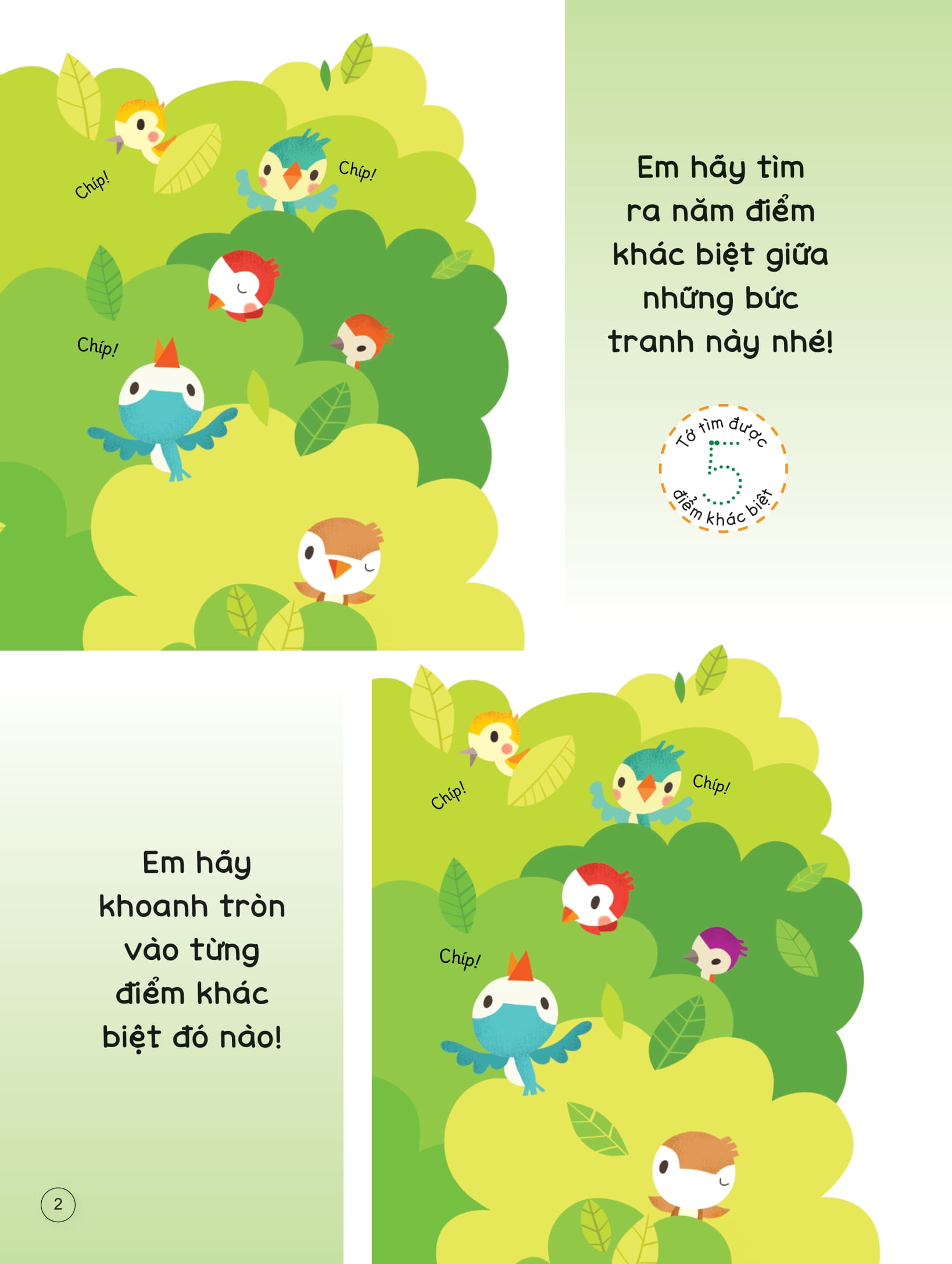 sách viết xóa thông minh - tìm điểm khác biệt và xem tranh giải đố