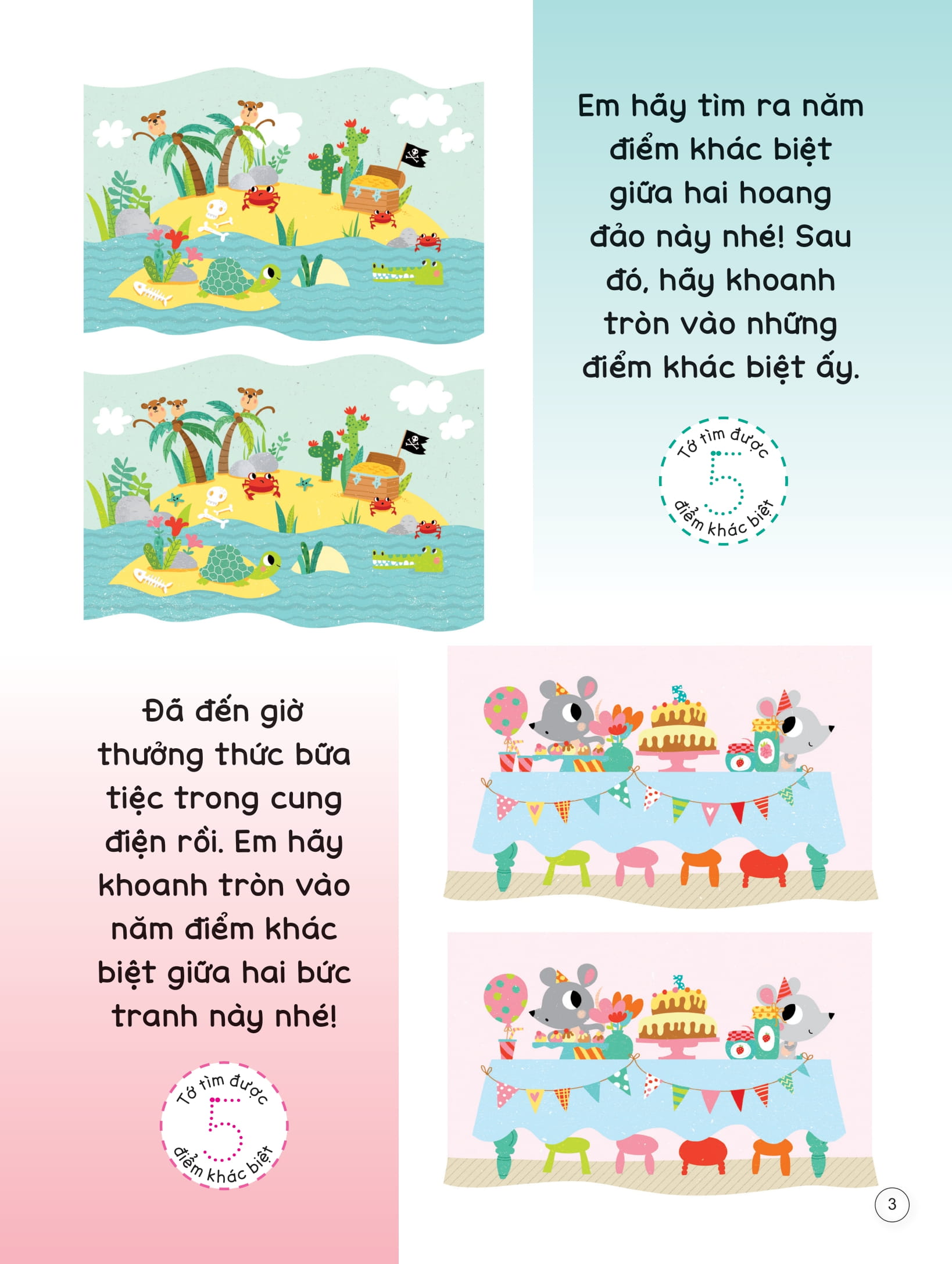 sách viết xóa thông minh - tìm điểm khác biệt và xem tranh giải đố