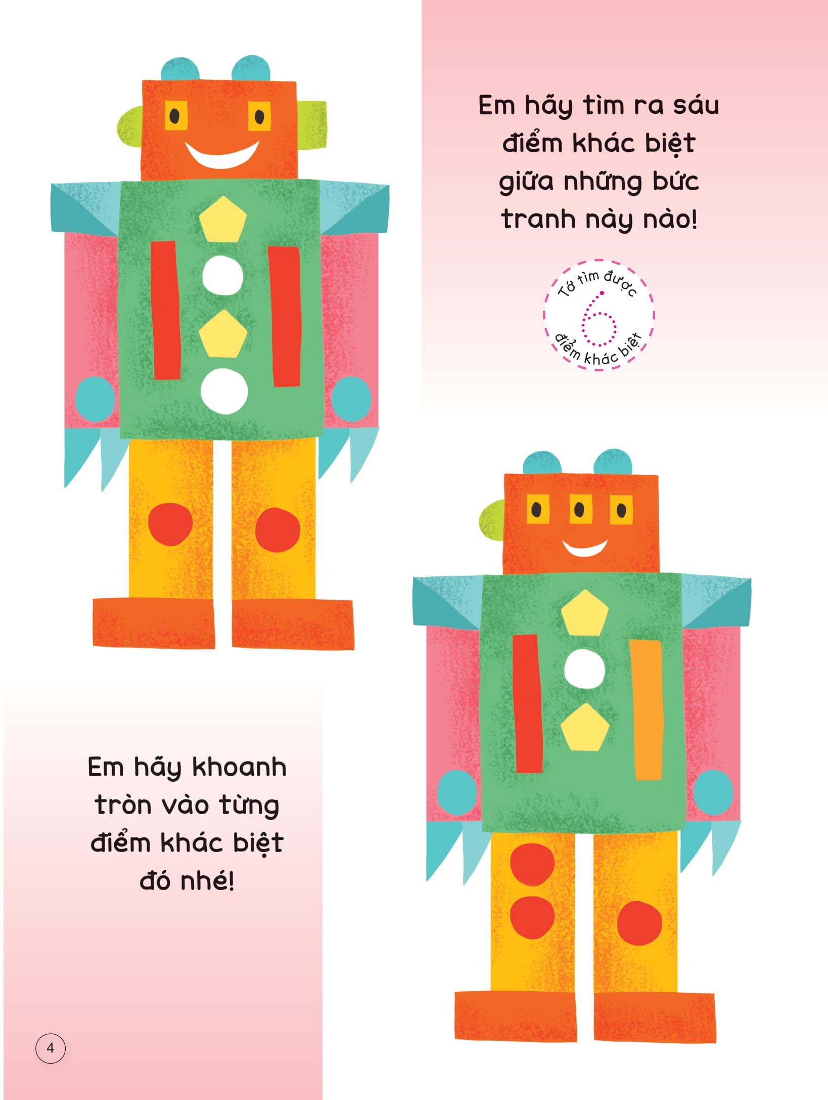 sách viết xóa thông minh - tìm điểm khác biệt và xem tranh giải đố