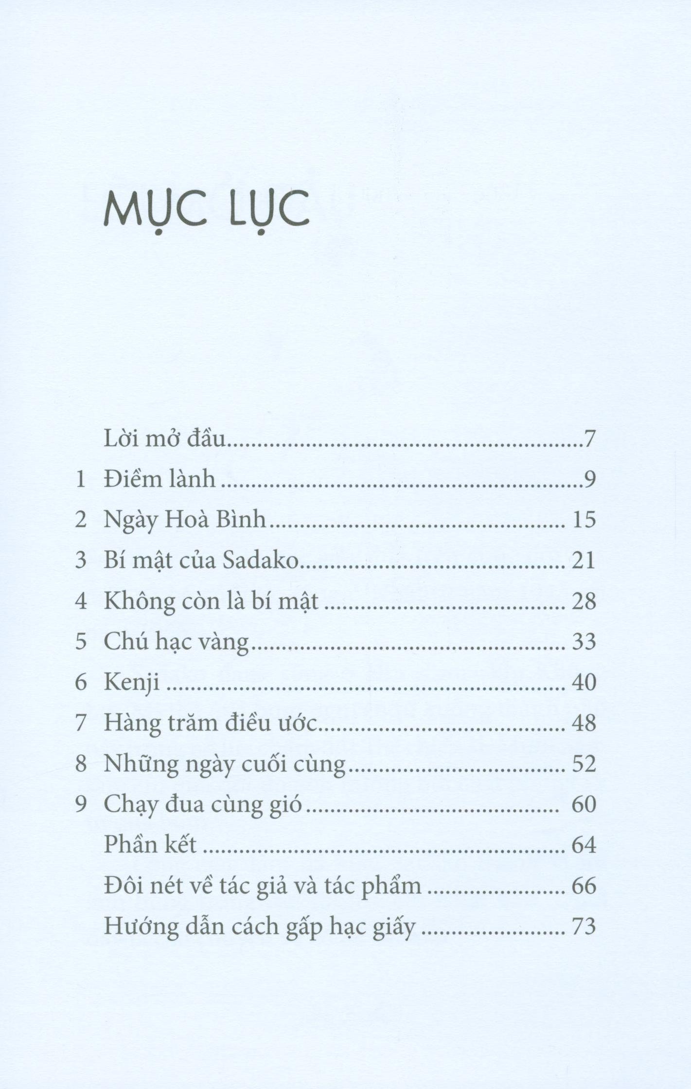 sadako gấp ngàn hạc giấy