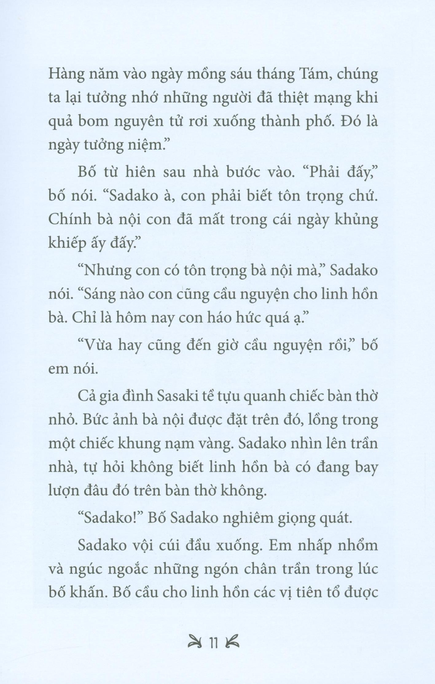 sadako gấp ngàn hạc giấy