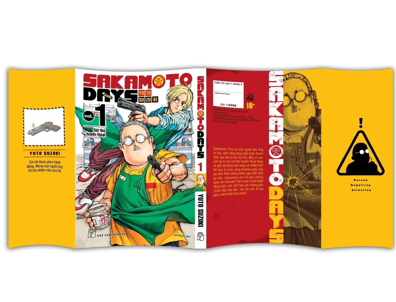 sakamoto days - tập 1 - sát thủ huyền thoại - tặng kèm 2 bìa rời + 1 thiệp giấy sổ gia quy nhà sakamoto