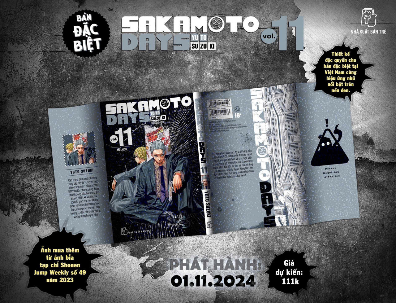sakamoto days - tập 11 - một đòn - bản đặc biệt - tặng kèm obi + huy hiệu + set 3 card đổi nền + standee lắp ghép