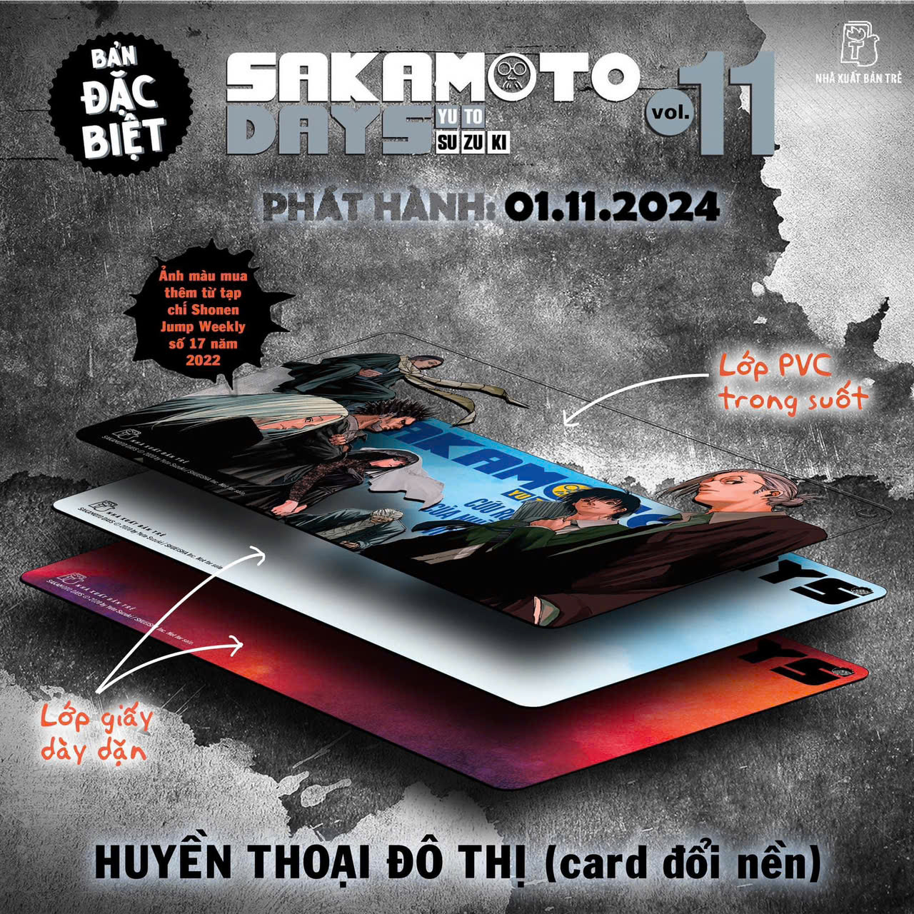 sakamoto days - tập 11 - một đòn - bản đặc biệt - tặng kèm obi + huy hiệu + set 3 card đổi nền + standee lắp ghép