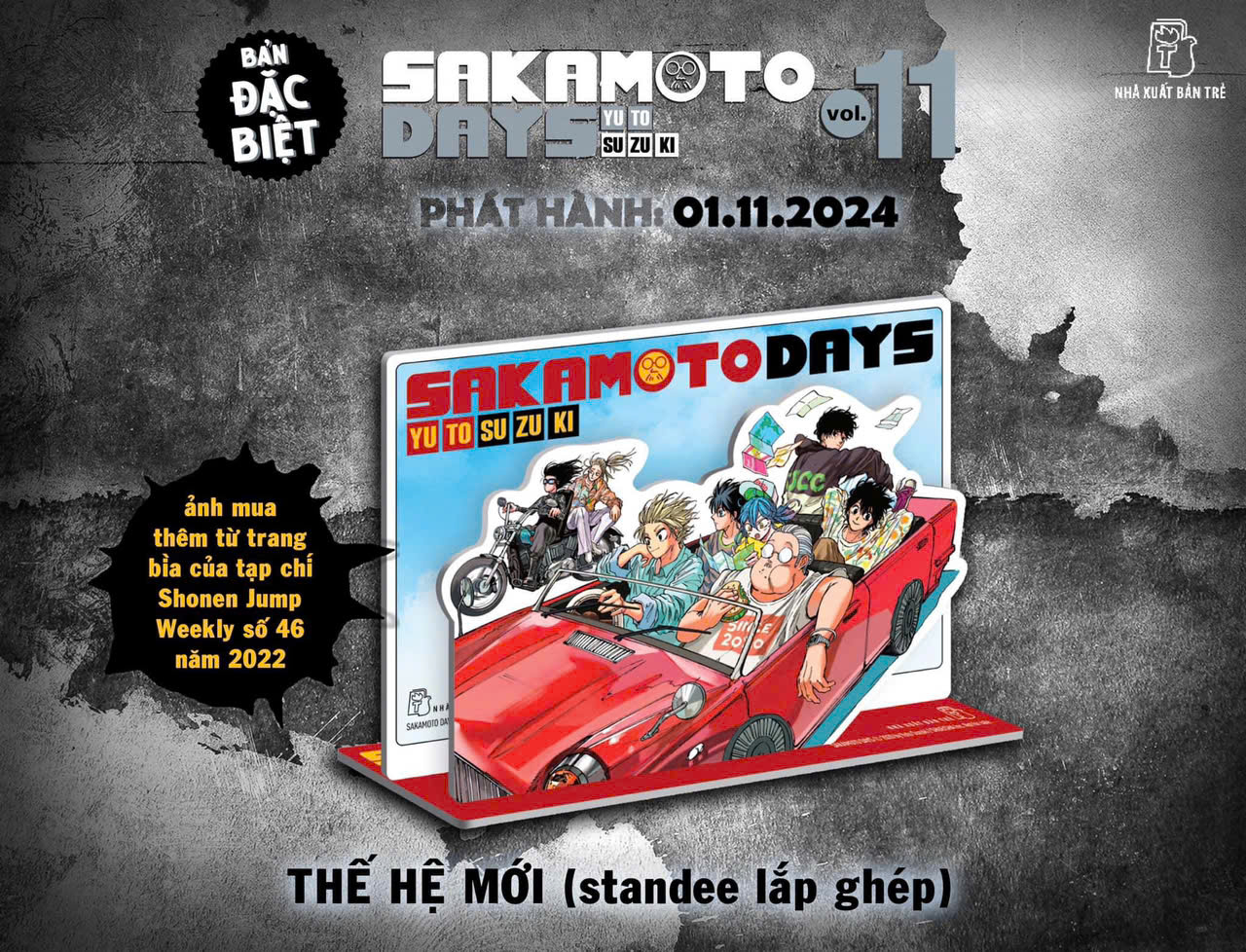 sakamoto days - tập 11 - một đòn - bản đặc biệt - tặng kèm obi + huy hiệu + set 3 card đổi nền + standee lắp ghép