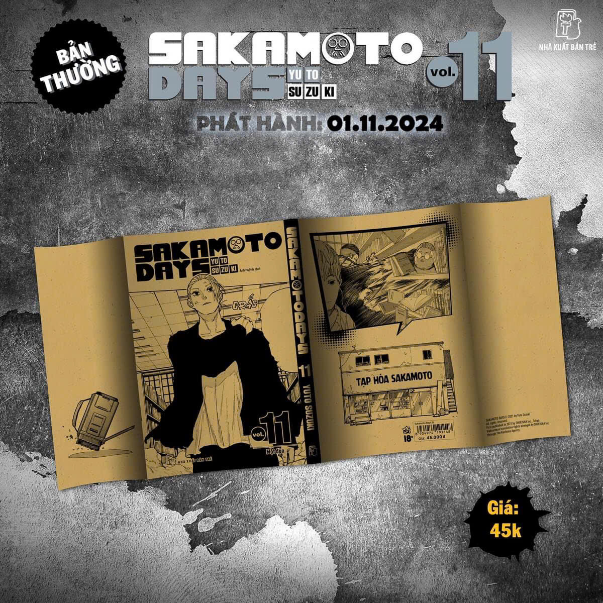 sakamoto days - tập 11 - một đòn - tặng kèm sheet 5 standee đế gập