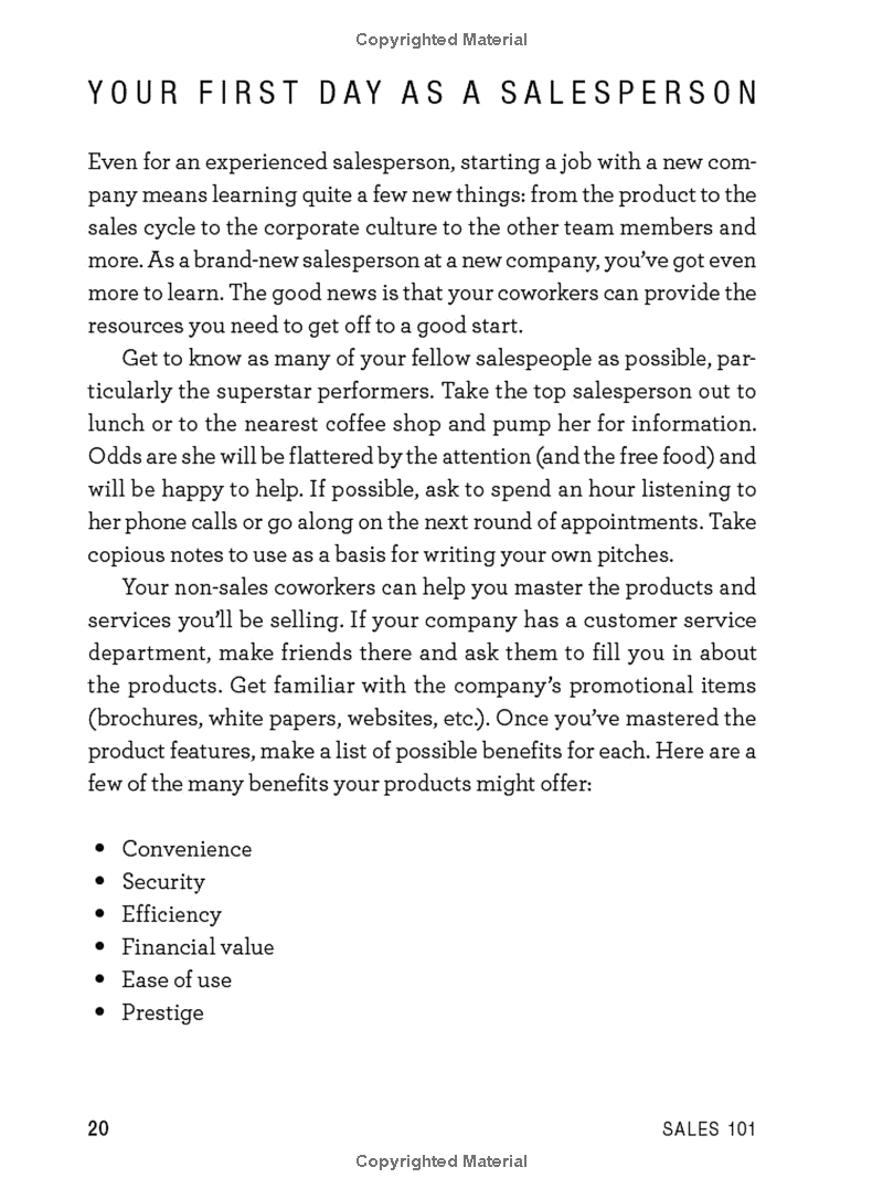 sales 101: from finding leads and closing techniques to retaining customers and growing your business, an essential primer on how to sell (adams 101)