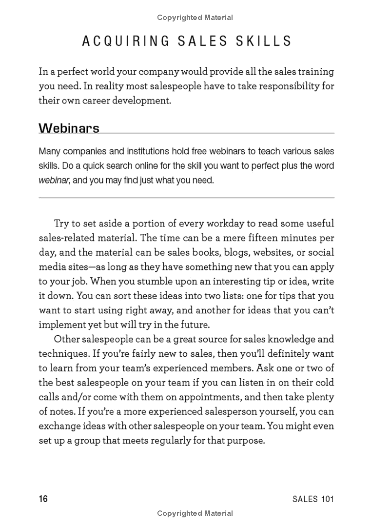 sales 101: from finding leads and closing techniques to retaining customers and growing your business, an essential primer on how to sell (adams 101)