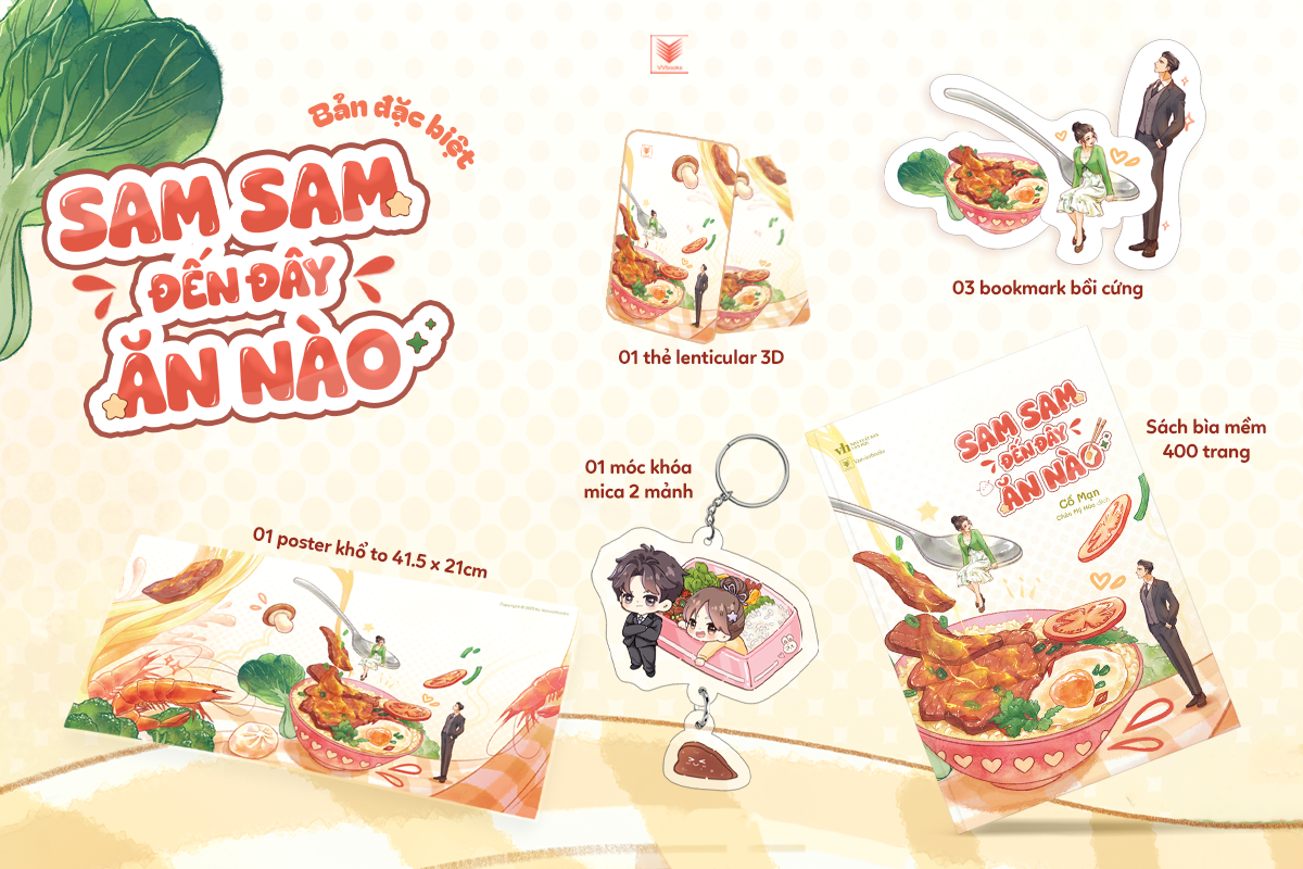 Sam Sam Den Day An Nao - Ban Dac Biet - Tang Kem Moc Khoa Mica 2 Manh + Bookmark Be Hinh To Com + Bookmark Be Hinh Sam Sam + Bookmark Be Hinh Phong Dang + Card Lenticular + Poster