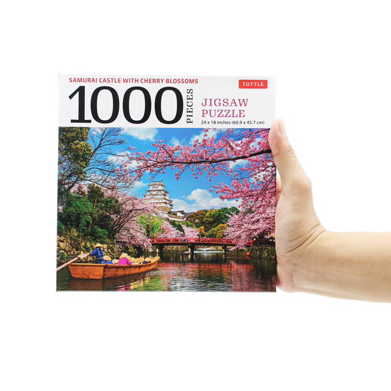 samurai castle & cherry blossoms - 1000 piece jigsaw puzzle: cherry blossoms at himeji castle (finished size 24 in x 18 in)
