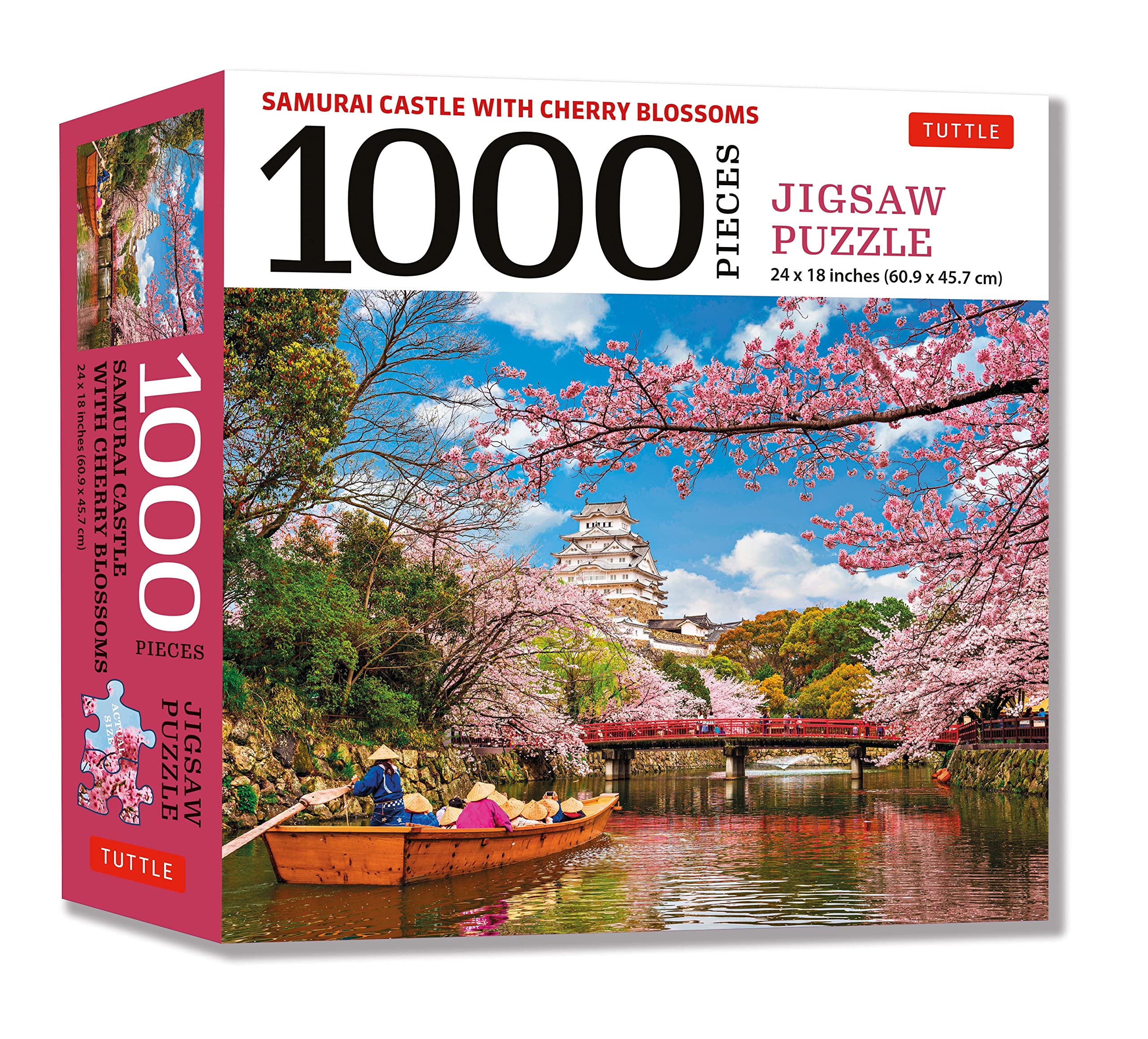 samurai castle & cherry blossoms - 1000 piece jigsaw puzzle: cherry blossoms at himeji castle (finished size 24 in x 18 in)