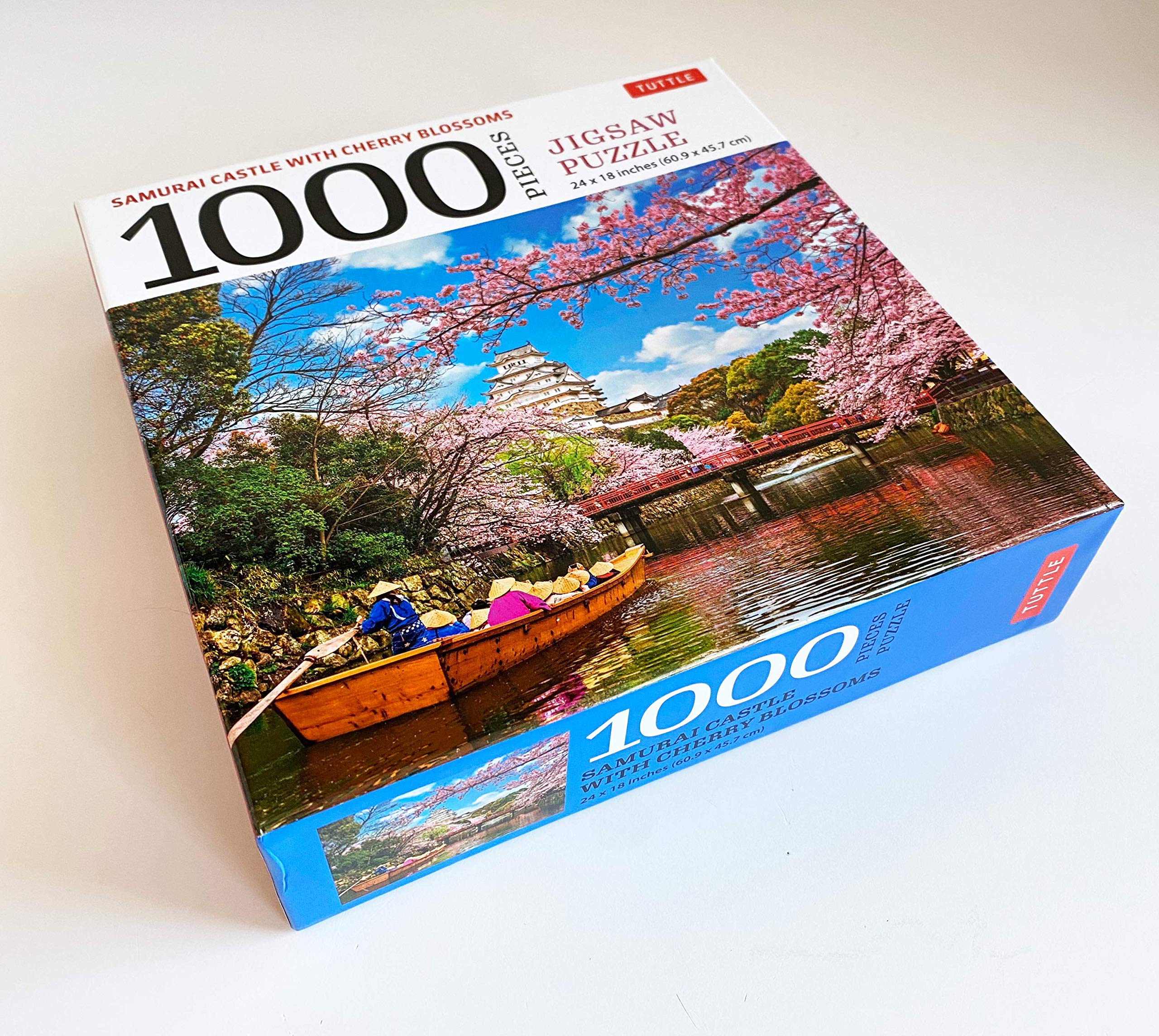 samurai castle & cherry blossoms - 1000 piece jigsaw puzzle: cherry blossoms at himeji castle (finished size 24 in x 18 in)