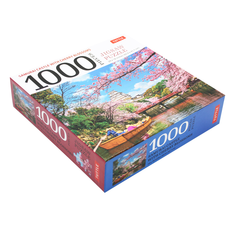 samurai castle & cherry blossoms - 1000 piece jigsaw puzzle: cherry blossoms at himeji castle (finished size 24 in x 18 in)