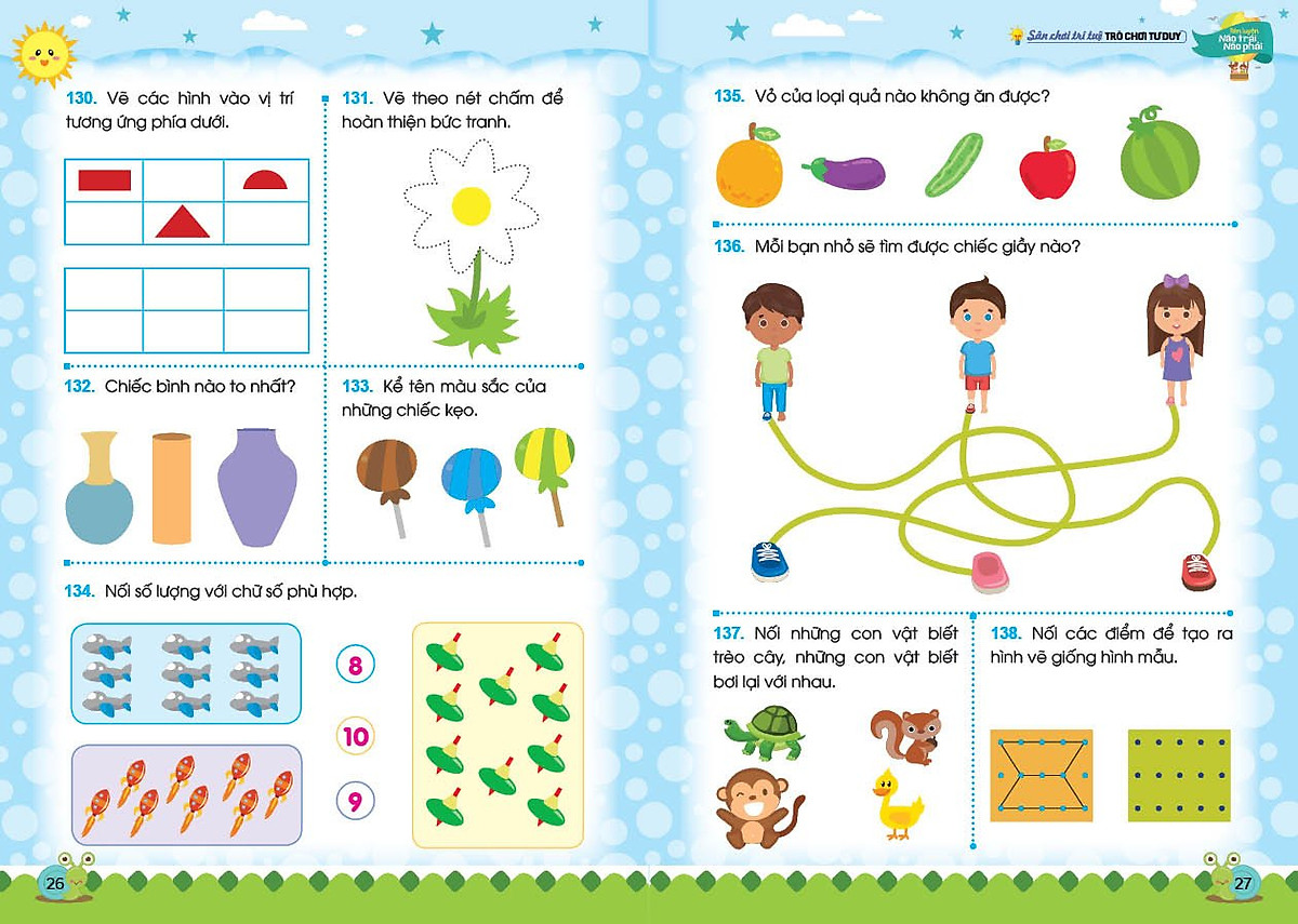 sân chơi trí tuệ - trò chơi tư duy - rèn luyện não trái não phải (dành cho trẻ 3-4 tuổi) (tái bản 2023)