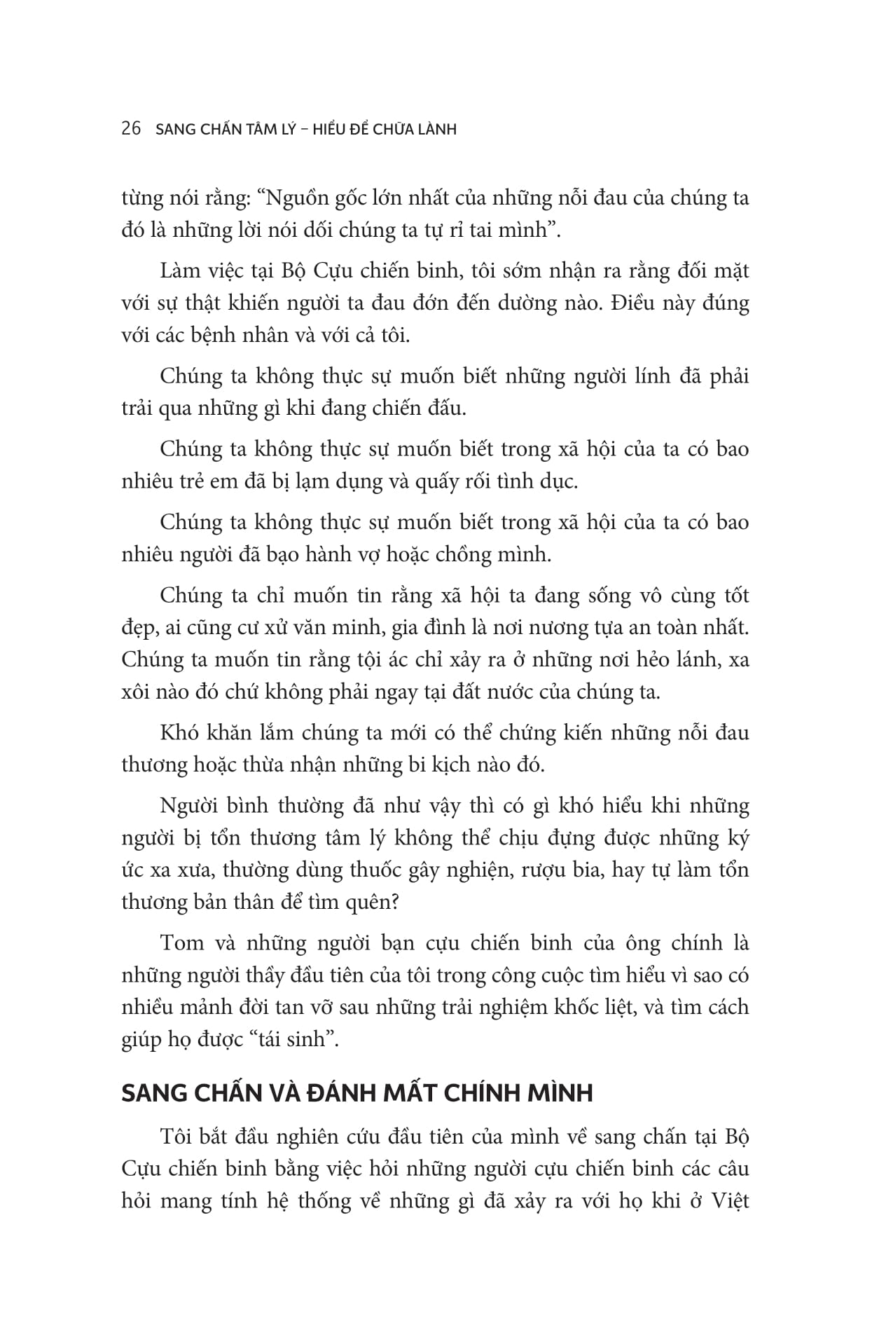 sang chấn tâm lý - hiểu để chữa lành