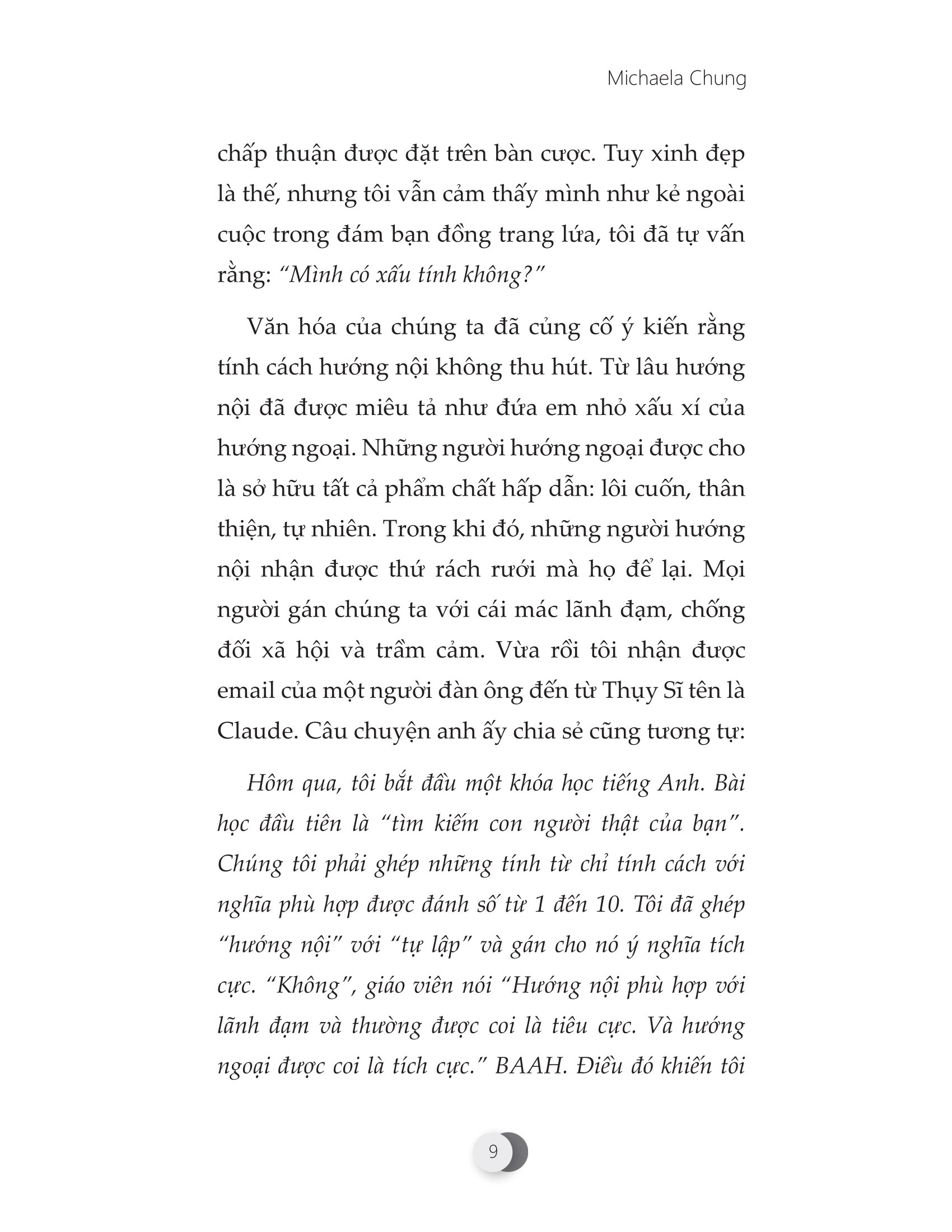 sáng hướng nội - tối hướng ngoại