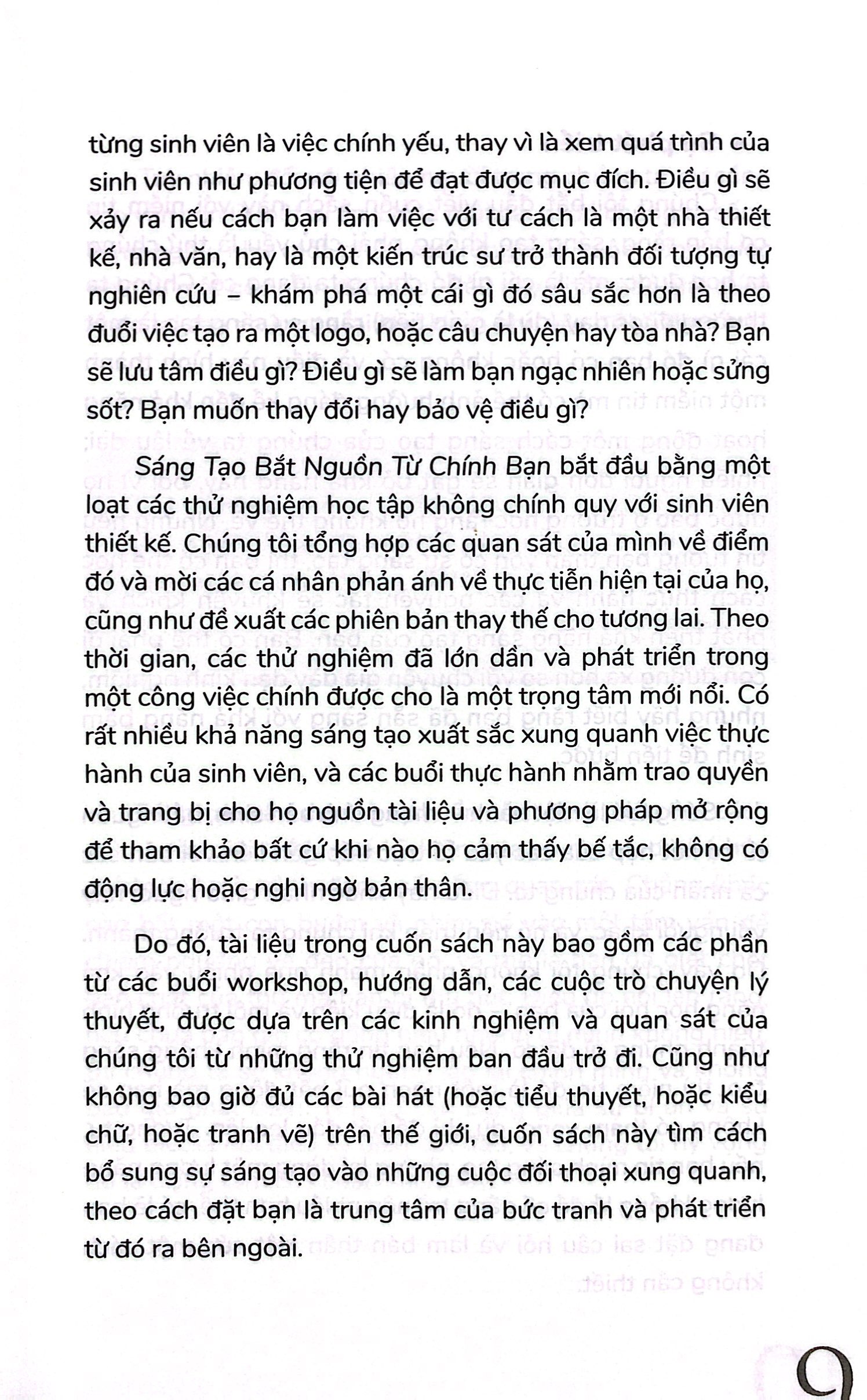 sáng tạo bắt nguồn từ chính bạn