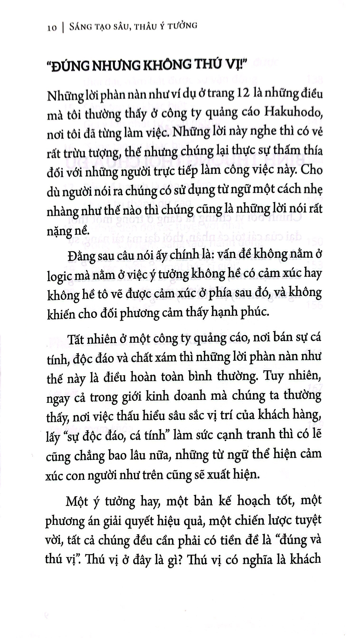 sáng tạo sâu thâu ý tưởng