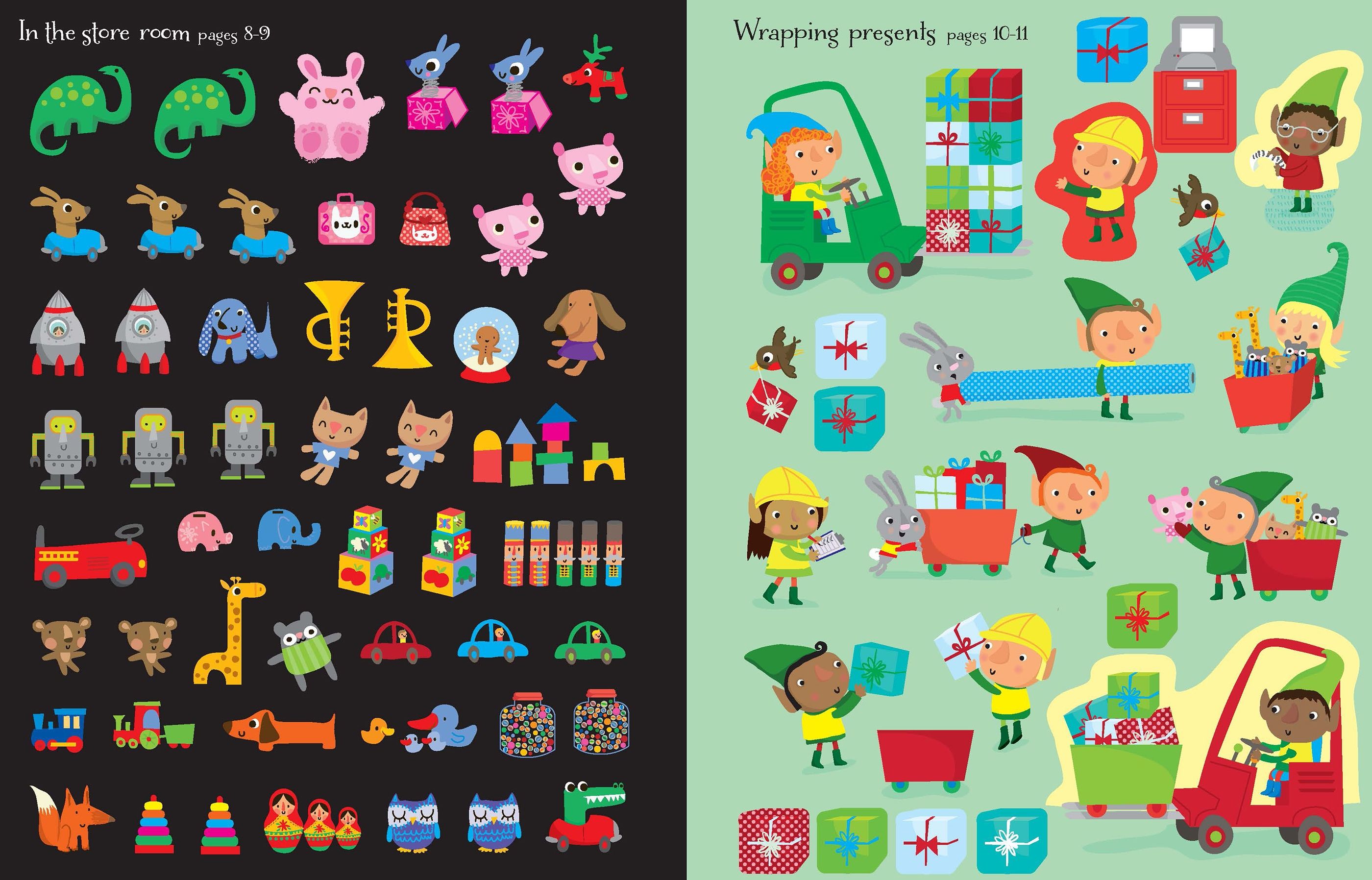 santa's elves sticker book