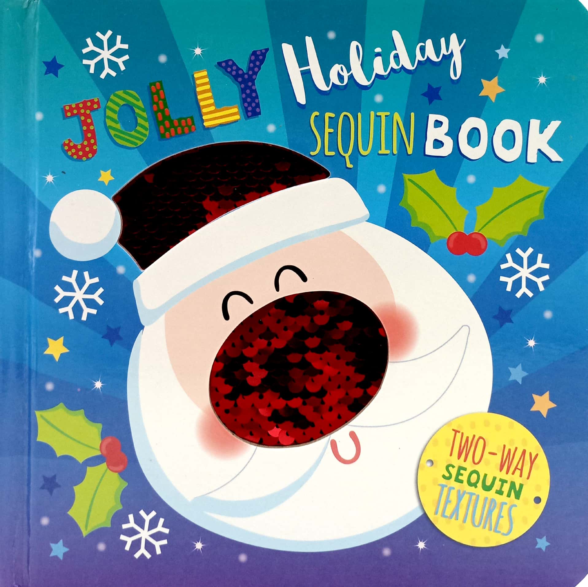 santa, snowman sequin book