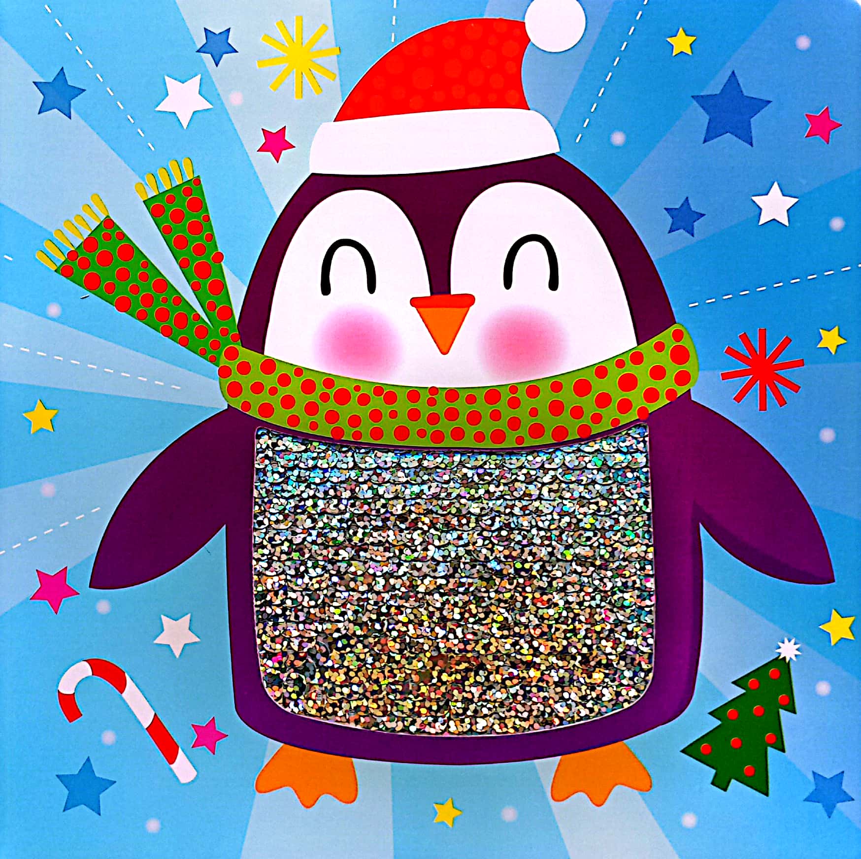 santa, snowman sequin book