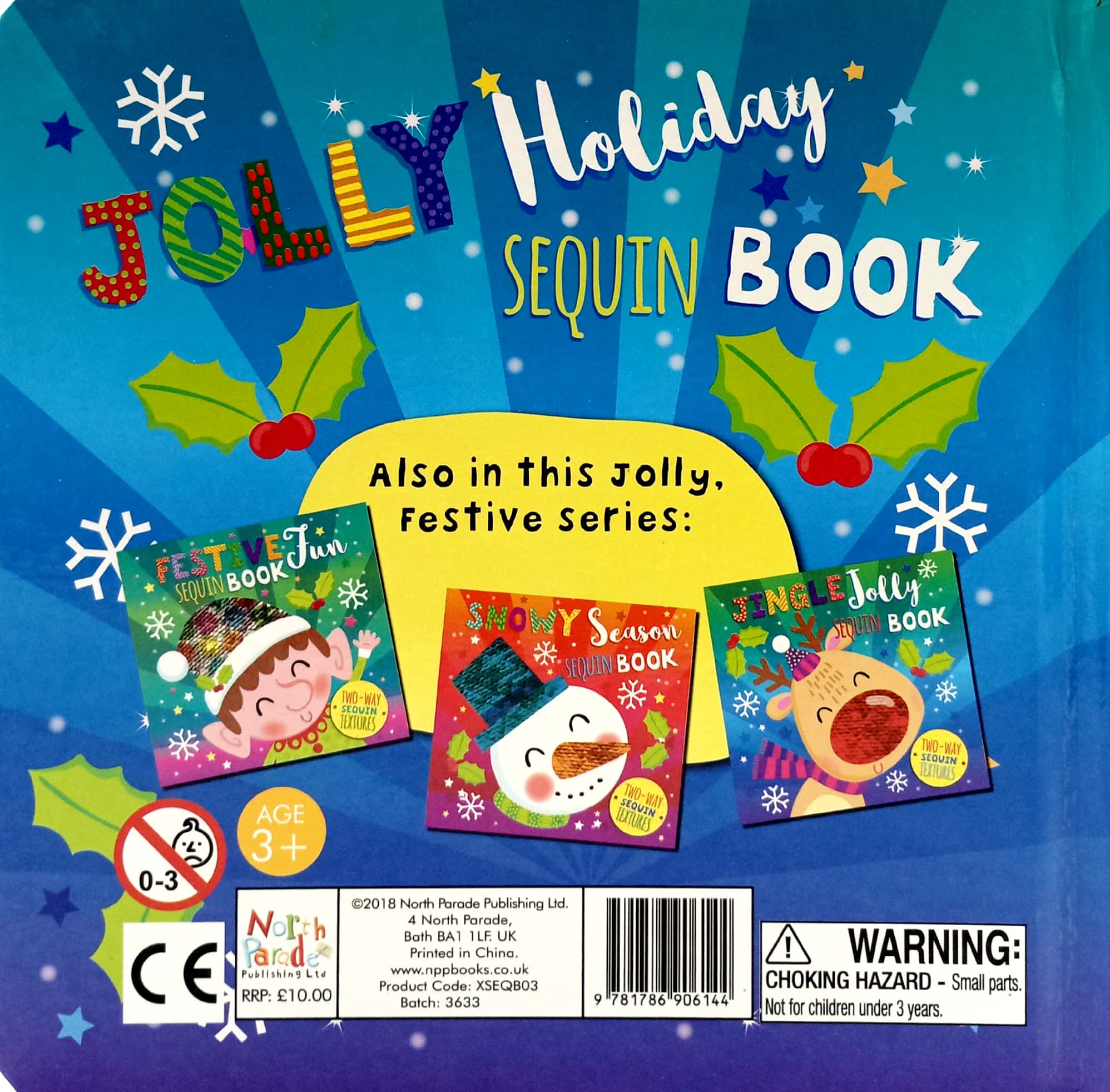 santa, snowman sequin book