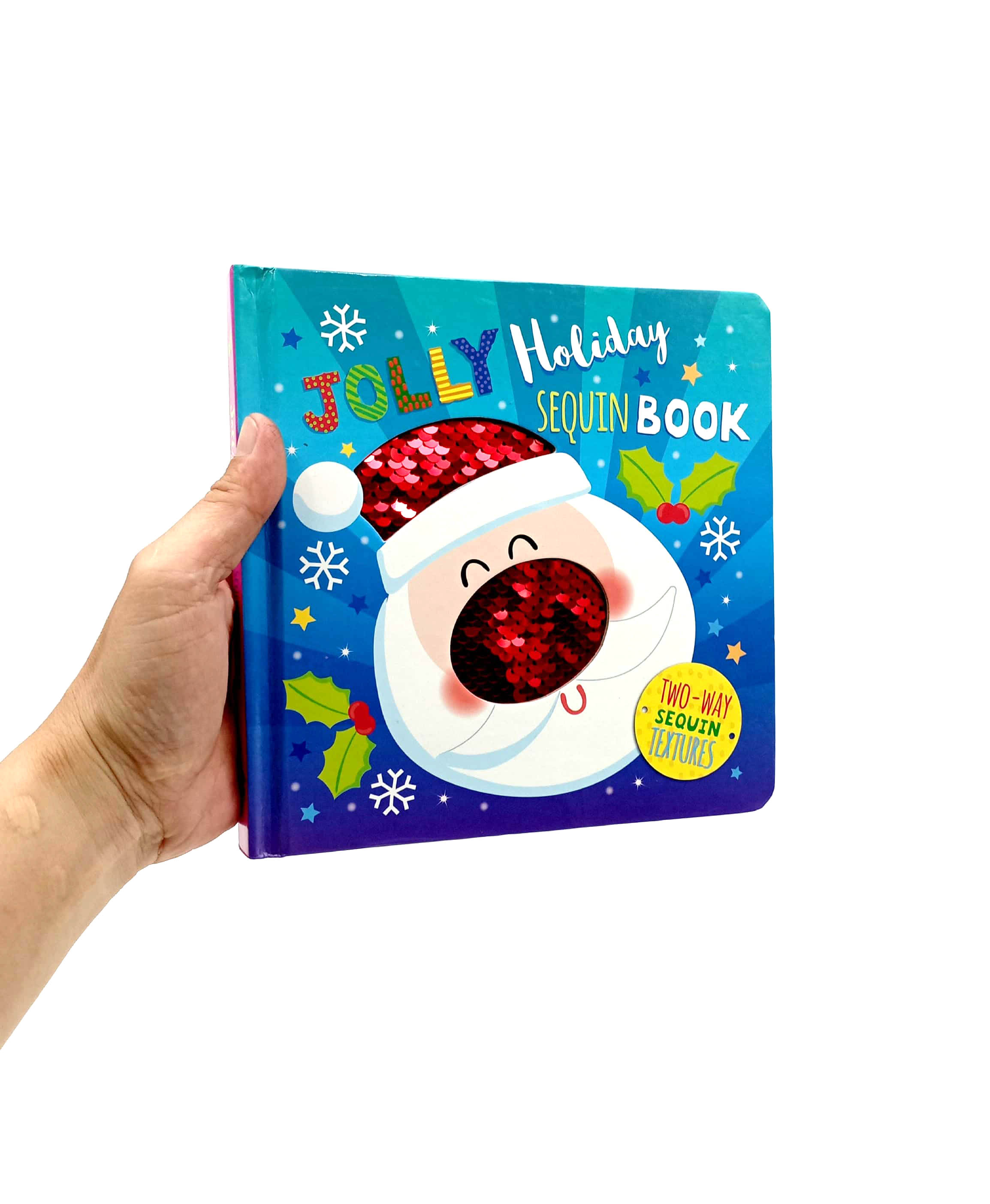 santa, snowman sequin book