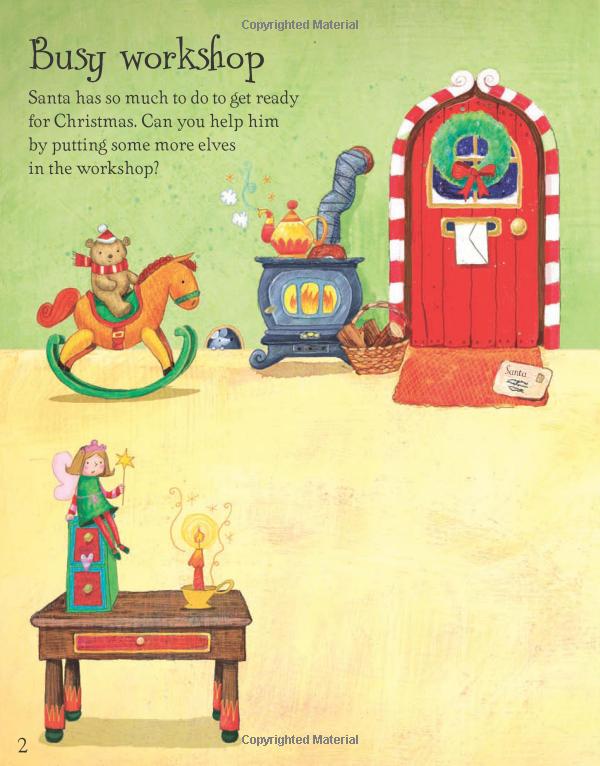 santa sticker & colouring book