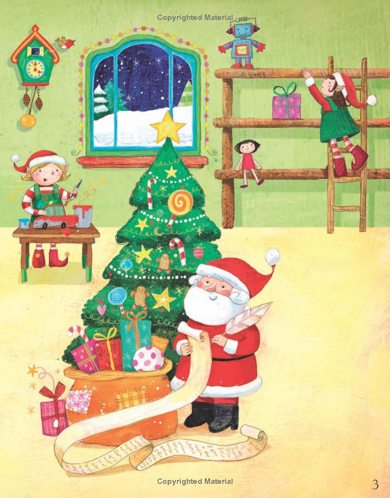 santa sticker & colouring book