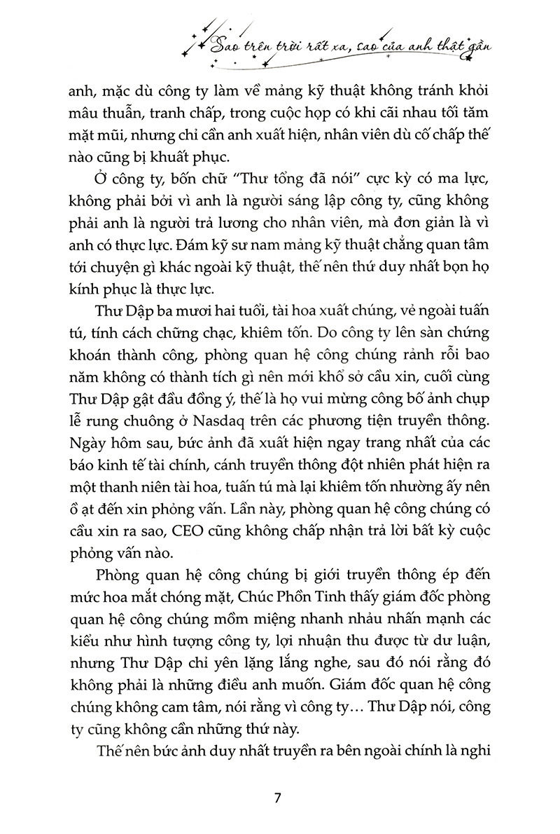 sao trên trời rất xa, sao của anh thật gần