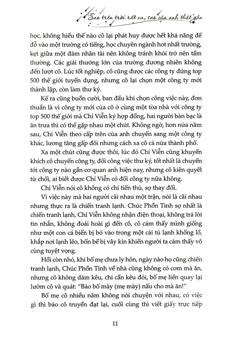 sao trên trời rất xa, sao của anh thật gần