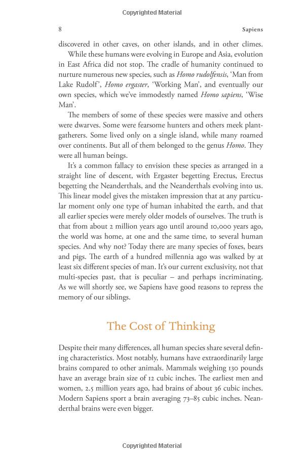 sapiens: a brief history of humankind: (patterns of life)