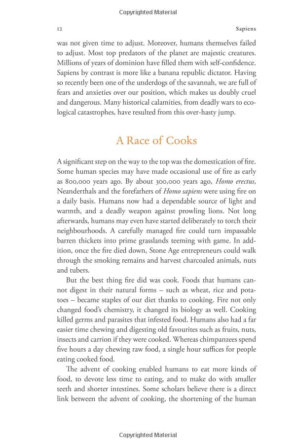 sapiens: a brief history of humankind: (patterns of life)