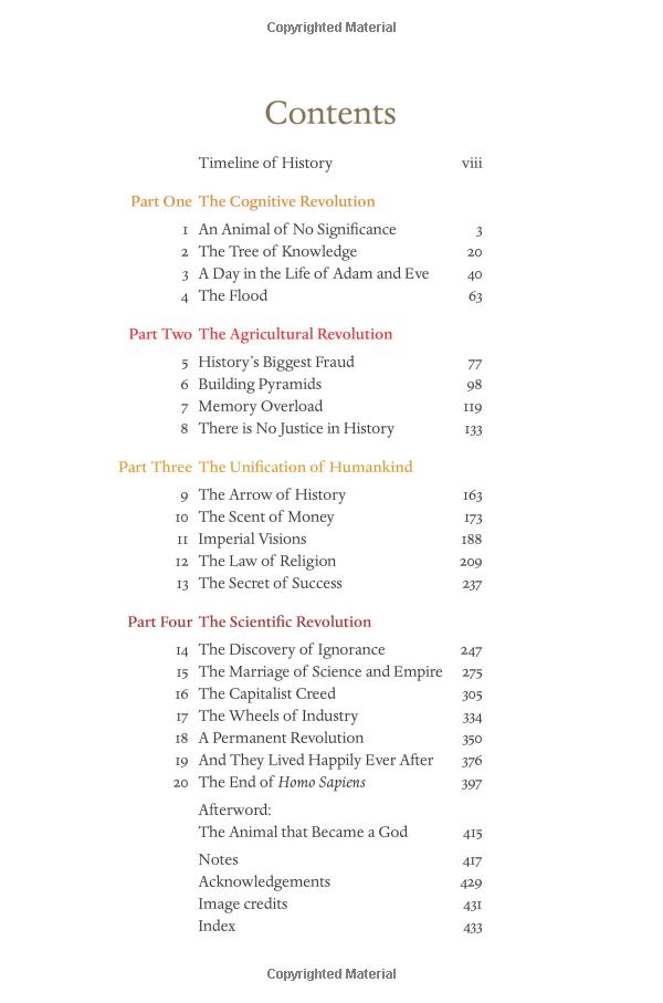 sapiens: a brief history of humankind: (patterns of life)