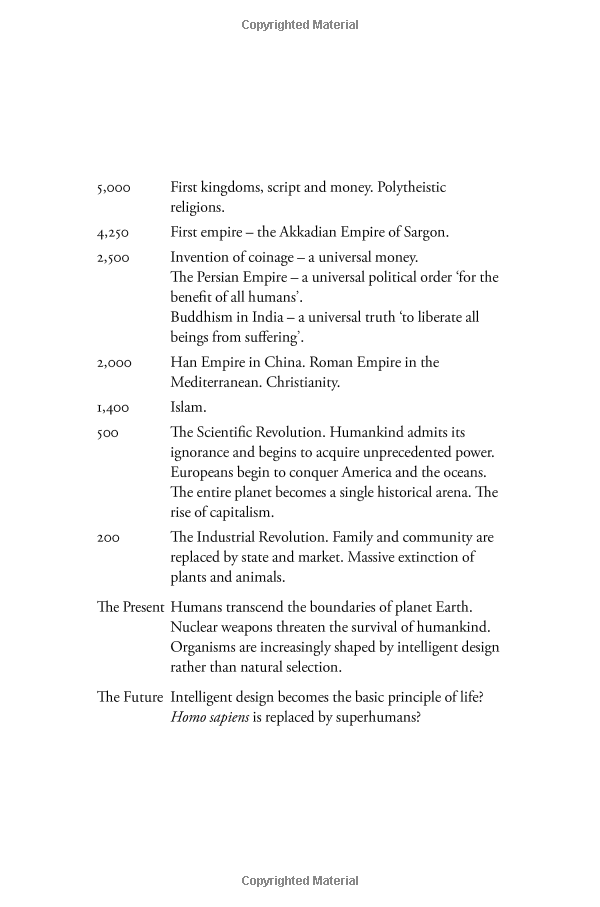 sapiens: a brief history of humankind: (patterns of life)