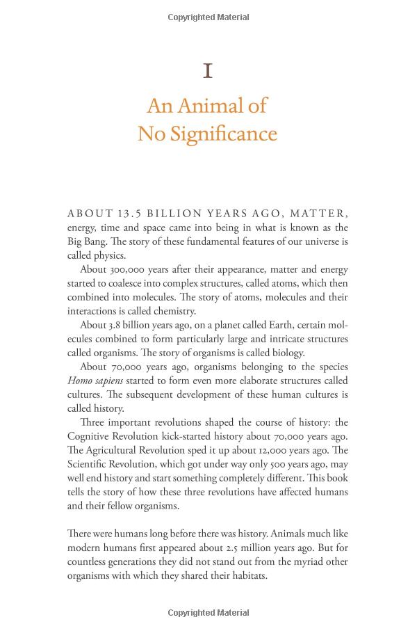 sapiens: a brief history of humankind: (patterns of life)