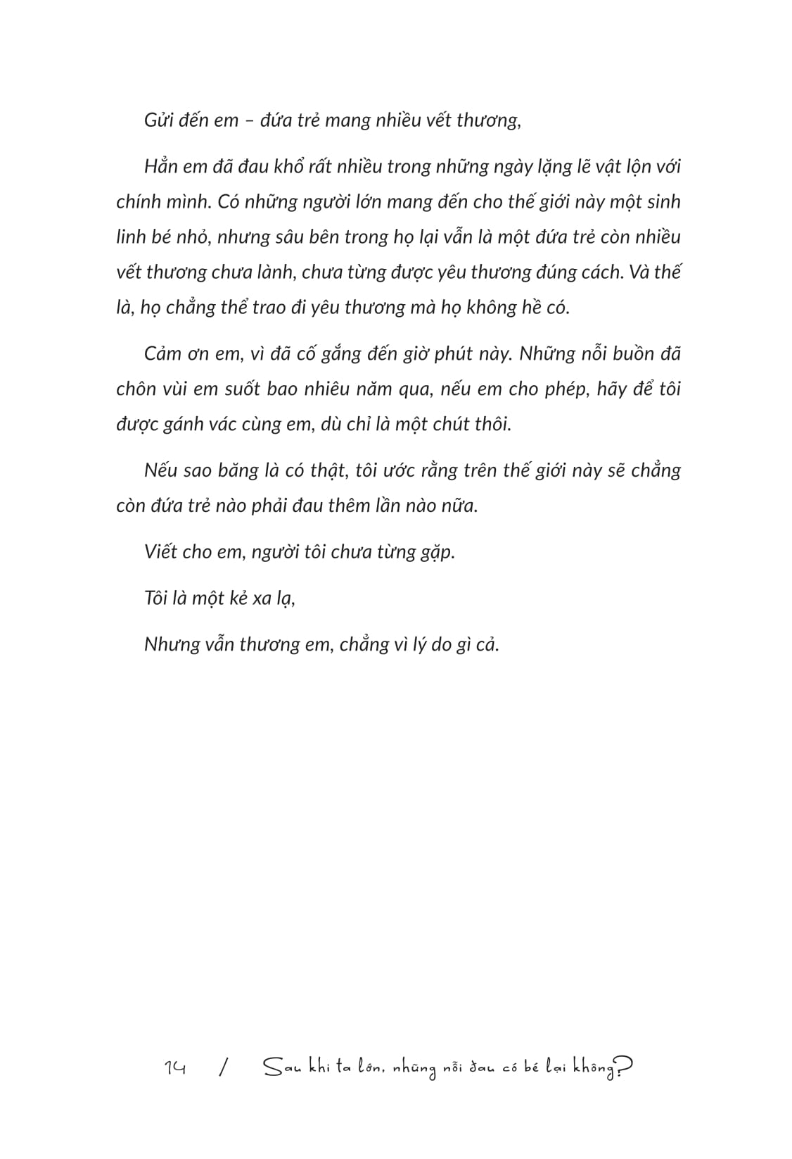 Sau Khi Ta Lon Nhung Noi Dau Co Be Lai Khong?