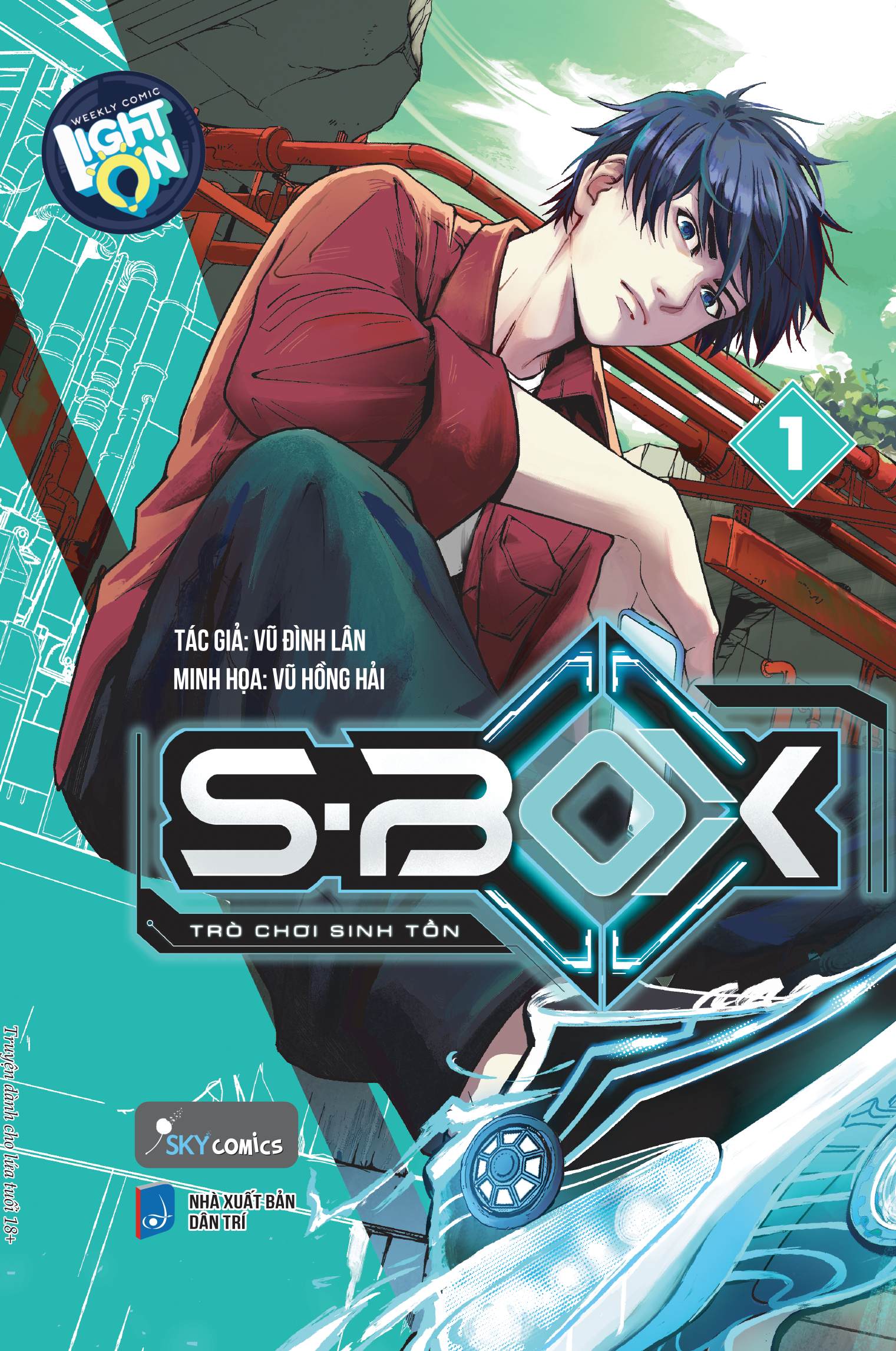 sbox - trò chơi sinh tồn - tập 1 - tặng kèm bookmark bồi cứng + postcard bồi cứng + thẻ nhân vật phủ hologram