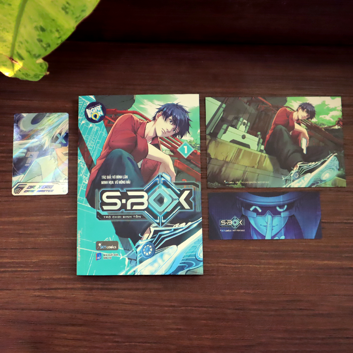 sbox - trò chơi sinh tồn - tập 1 - tặng kèm bookmark bồi cứng + postcard bồi cứng + thẻ nhân vật phủ hologram