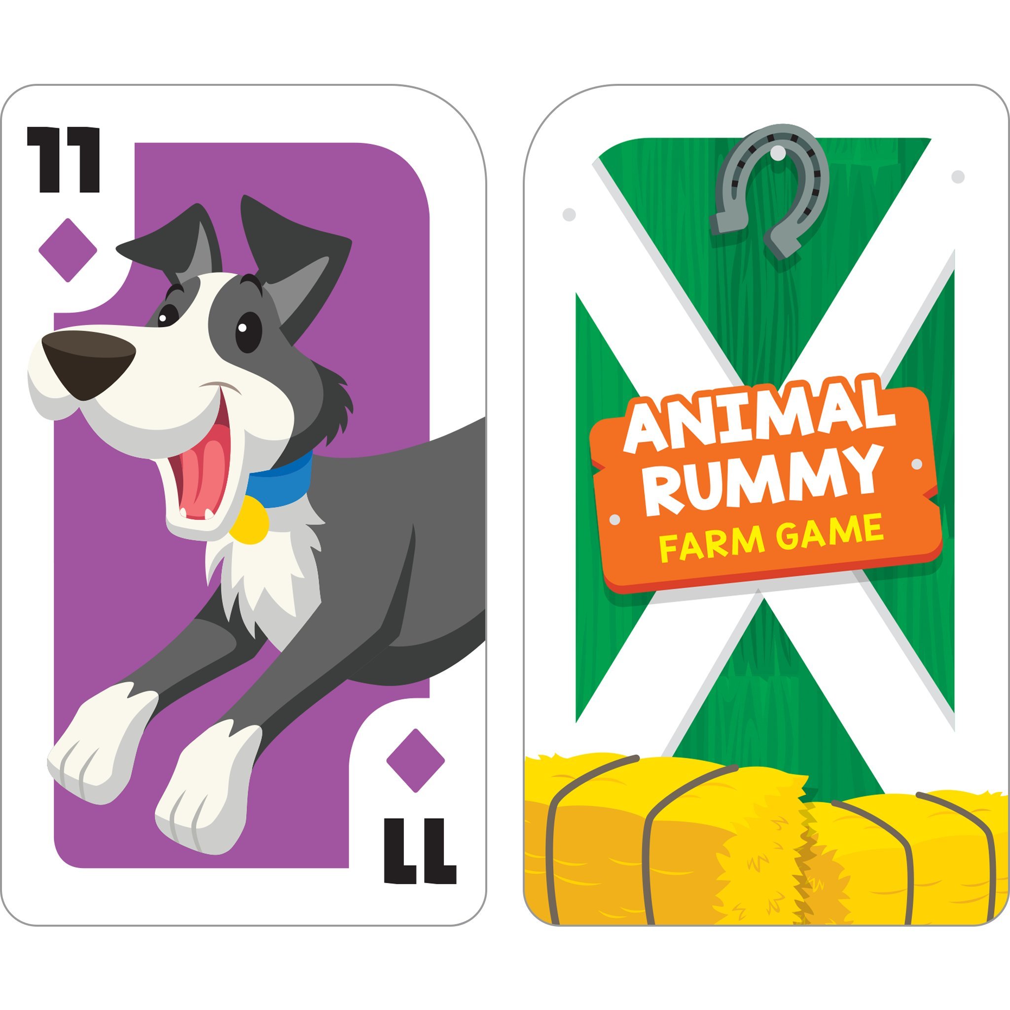 school zone farm animal rummy flash card game