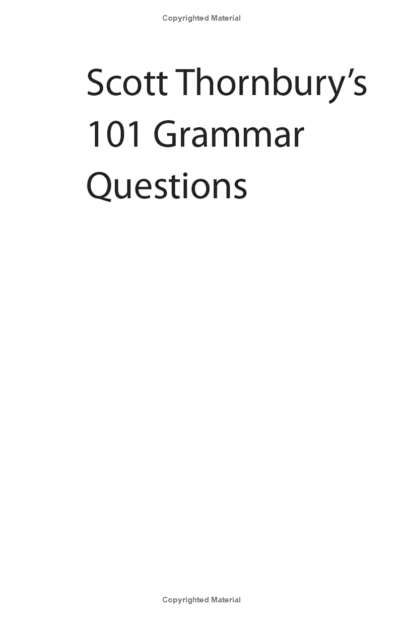 scott thornbury's 101 grammar questions pocket editions: cambridge handbooks for language teachers