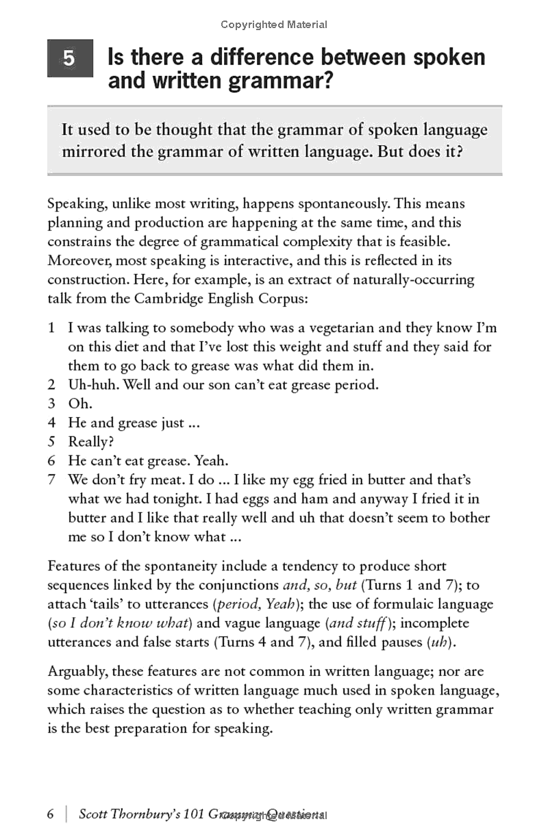 scott thornbury's 101 grammar questions pocket editions: cambridge handbooks for language teachers