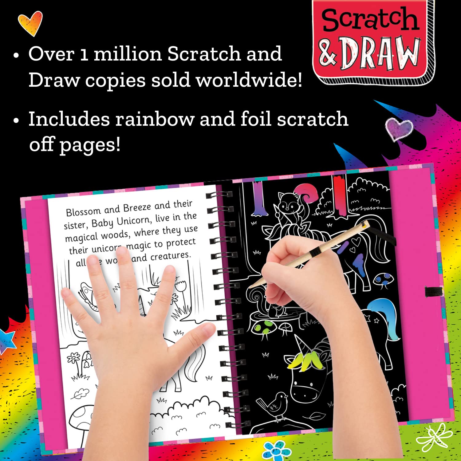 scratch and draw - unicorns