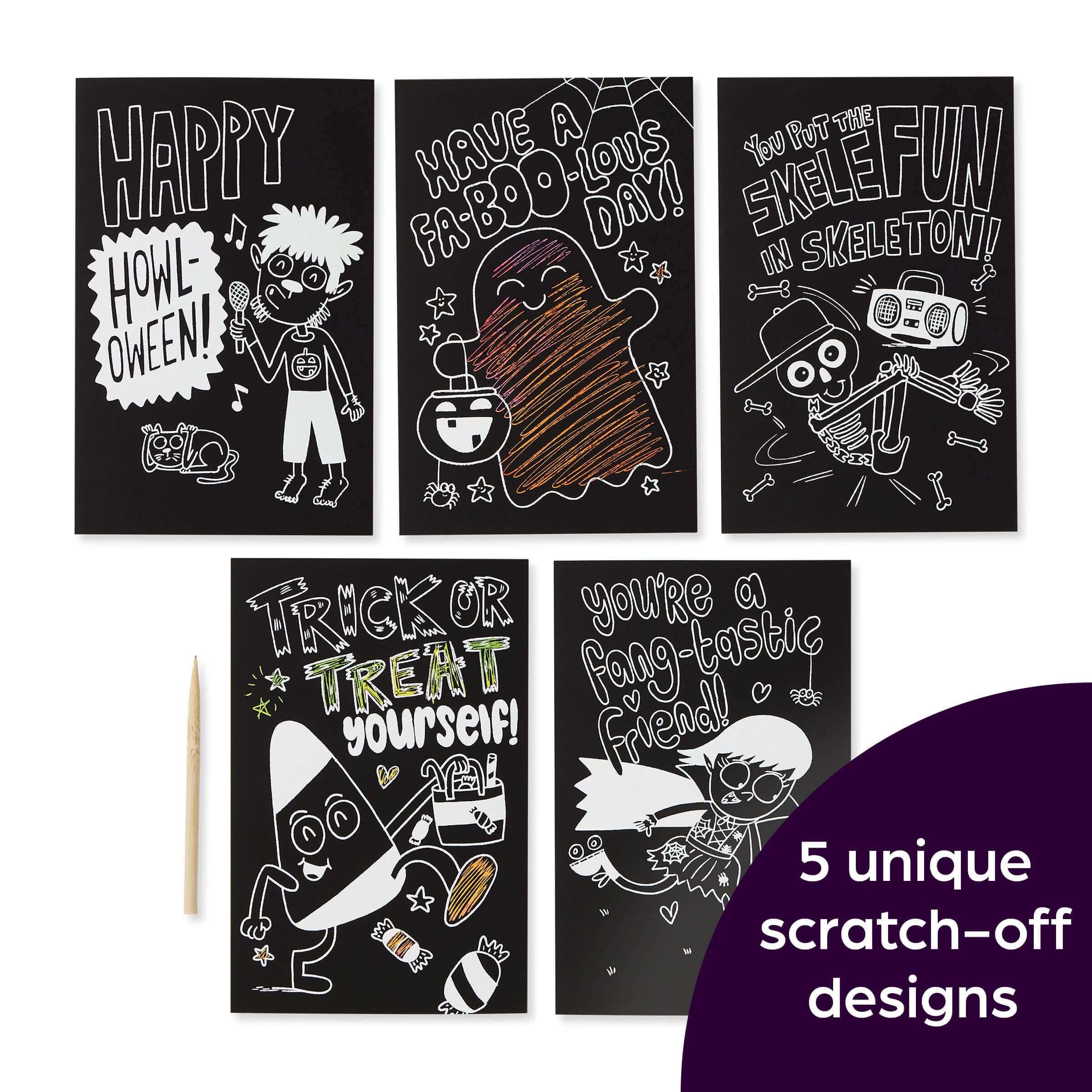 scratch-and-play halloween hidden pictures