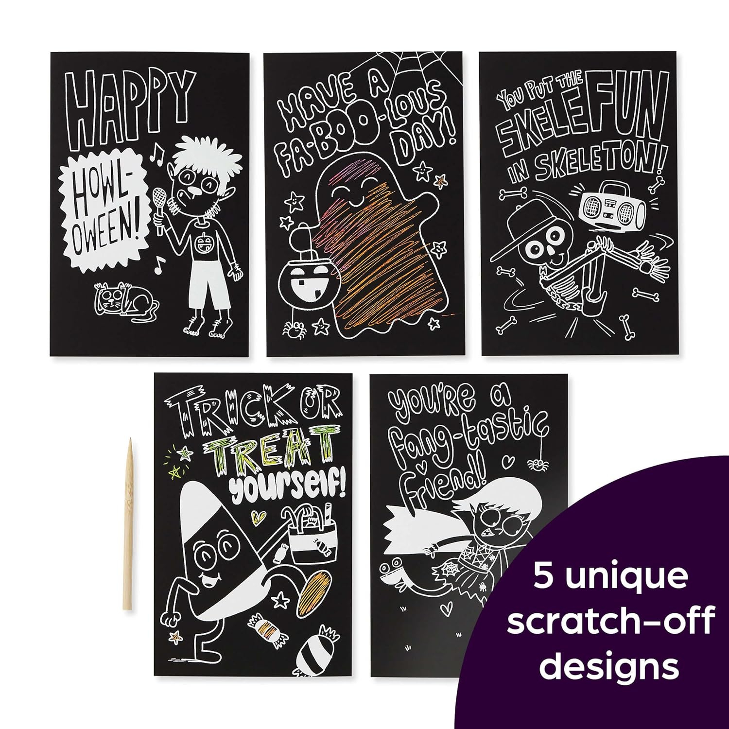 scratch-and-play halloween hidden pictures