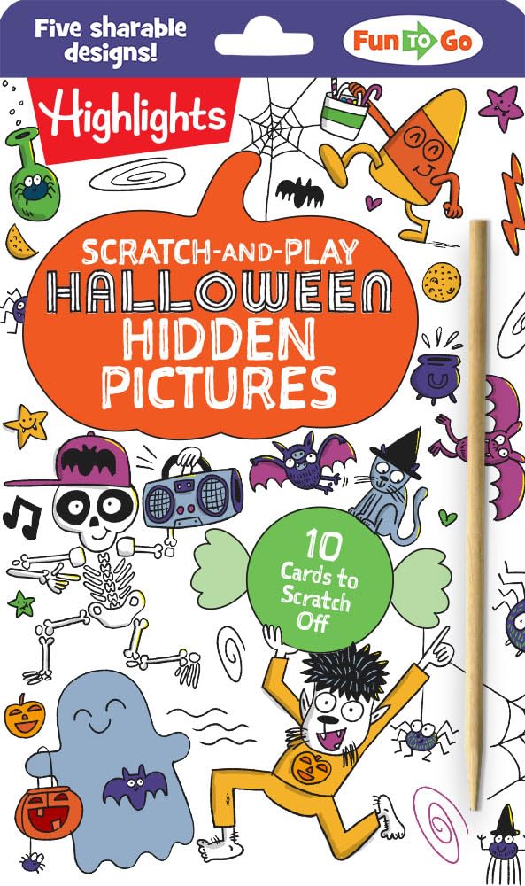 scratch-and-play halloween hidden pictures