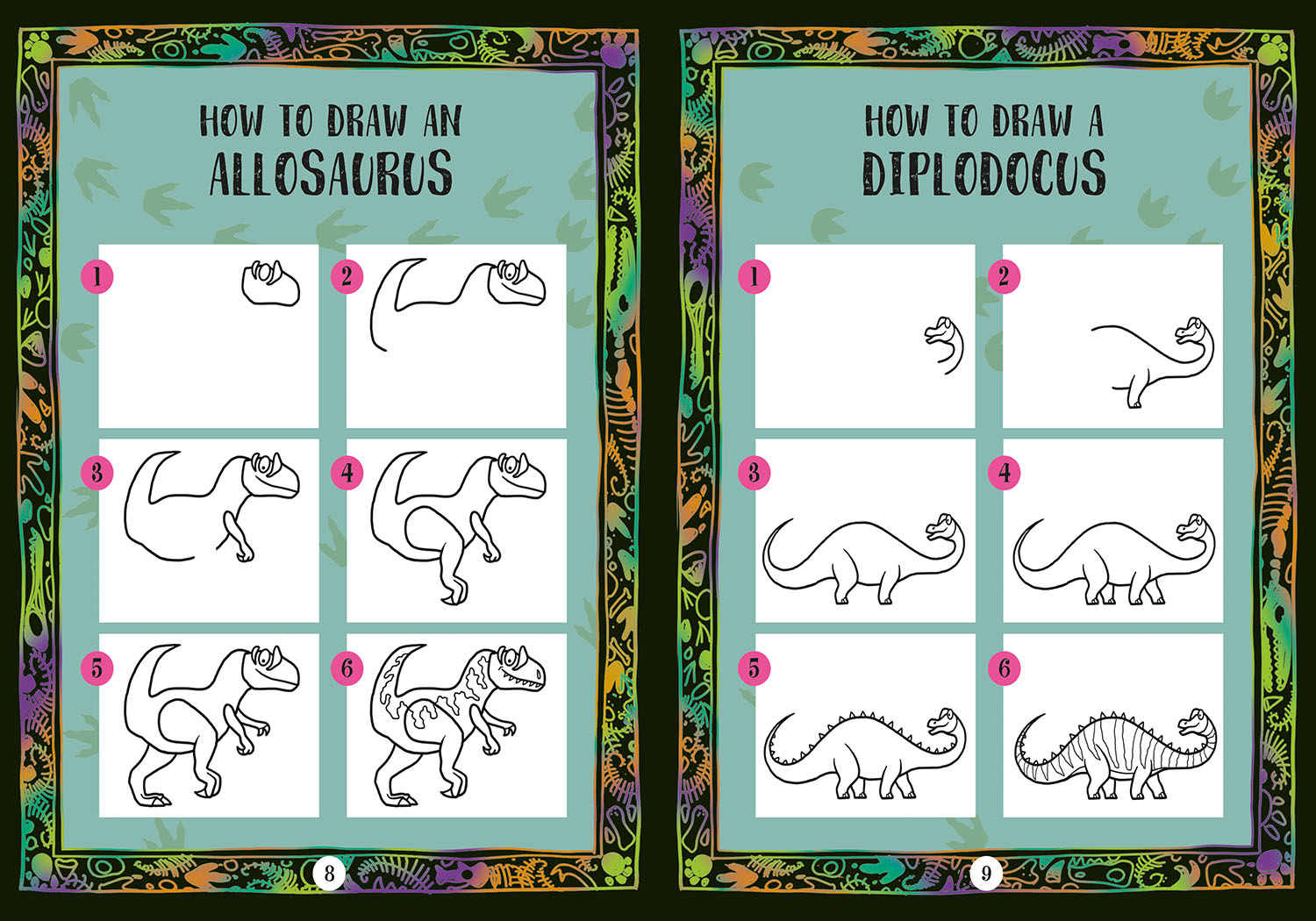 scratch art dinosaurs (activity station book + kit)